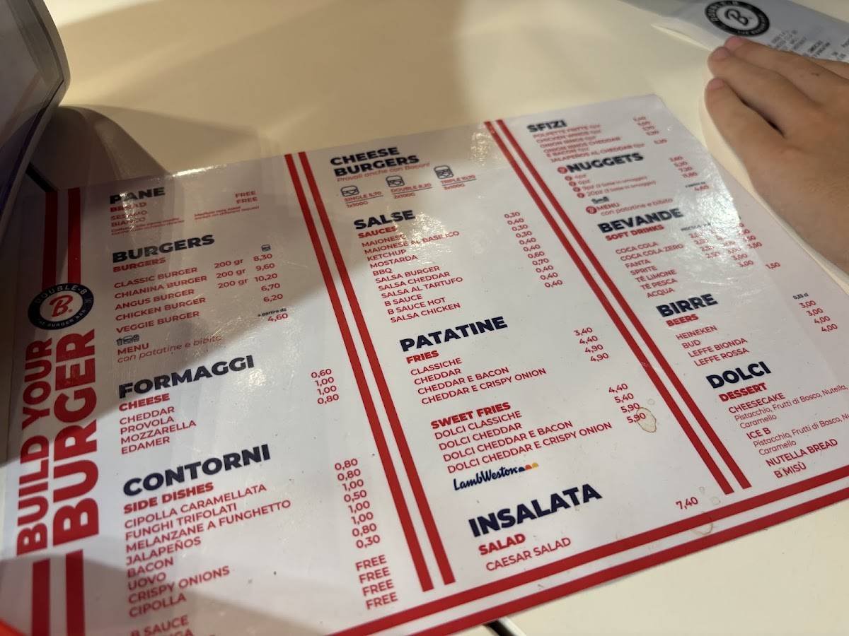 Menu di DoubleB - The Burger Bar 