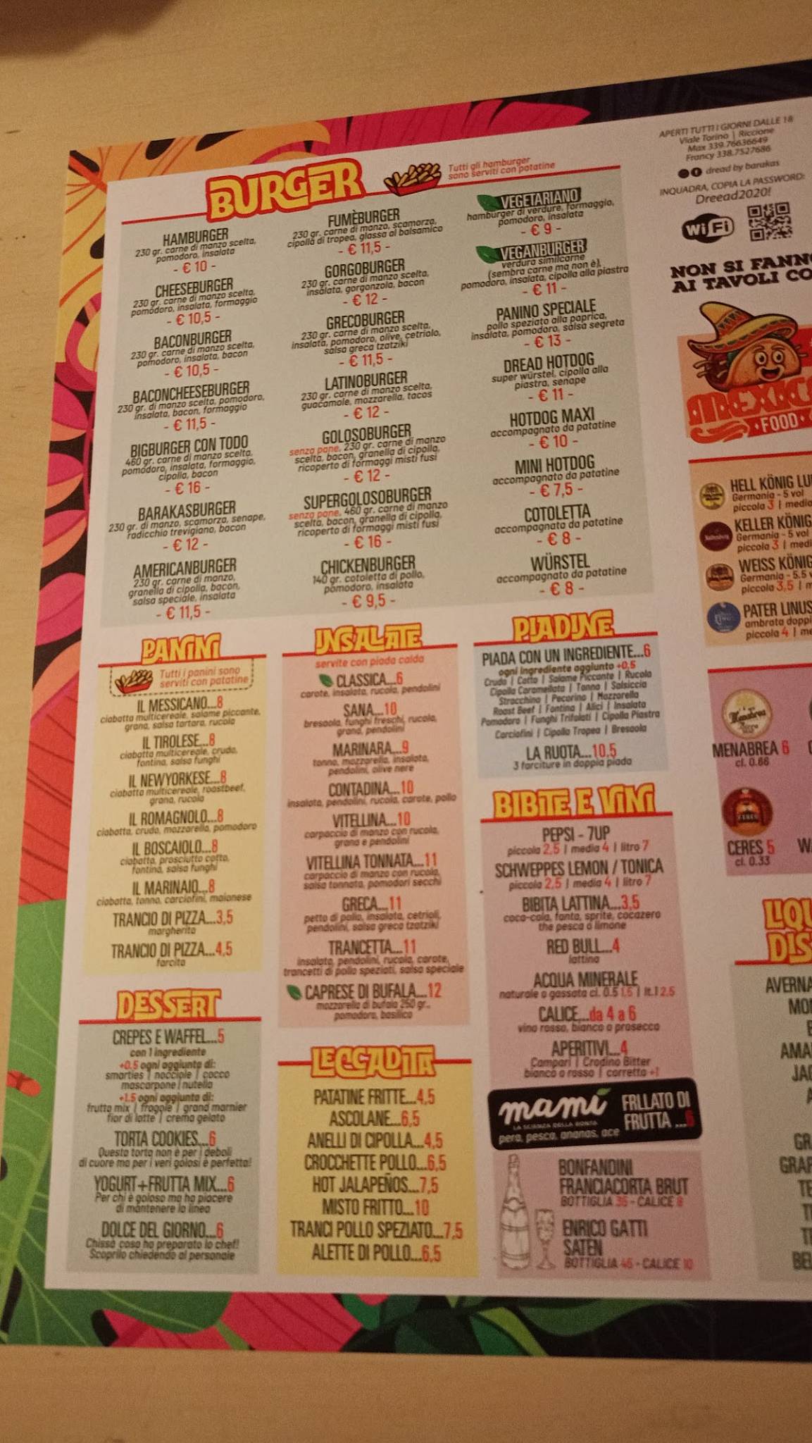 Menu di Dreadlocks 