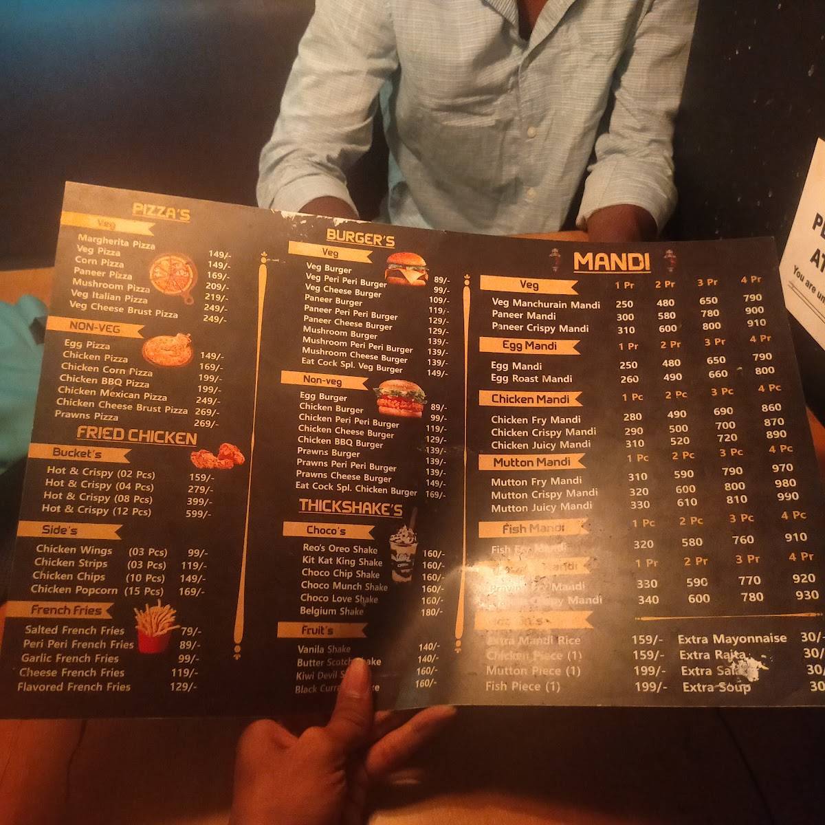 EAT COCK resto & JAIL mandi menu