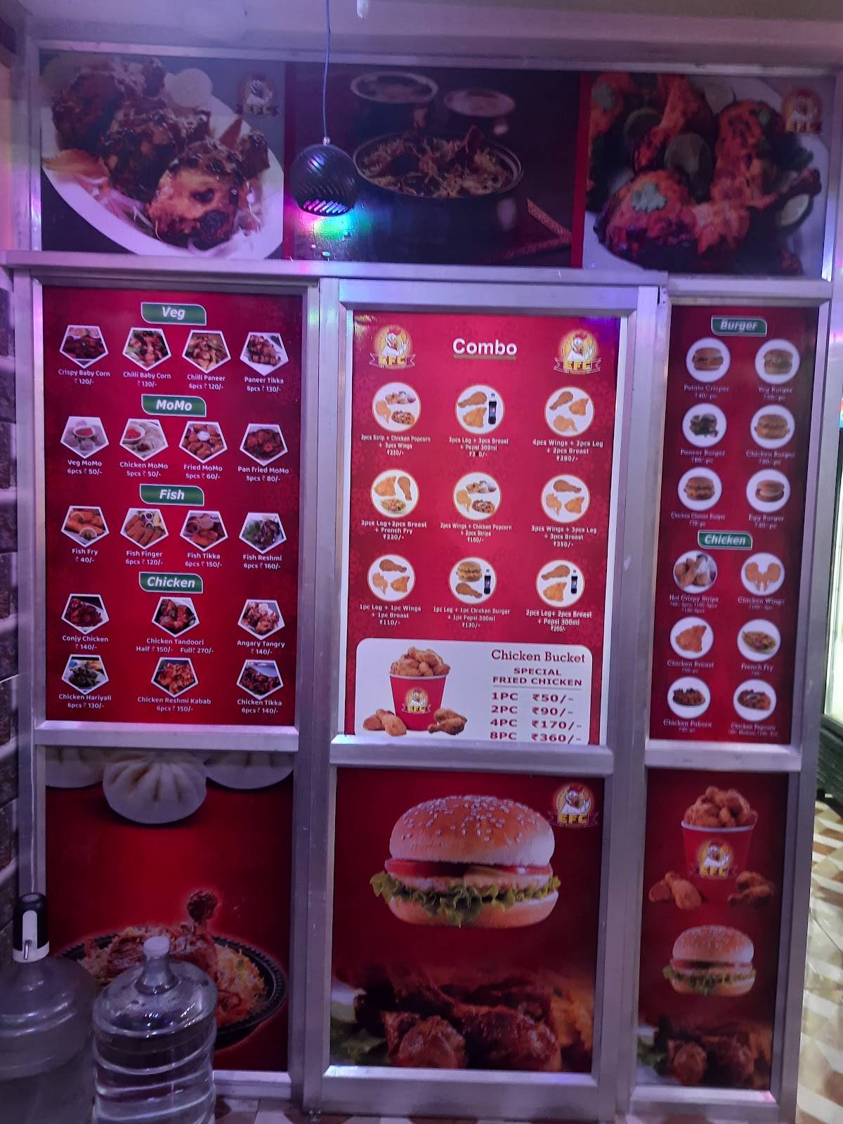 EFC and Restaurant menu