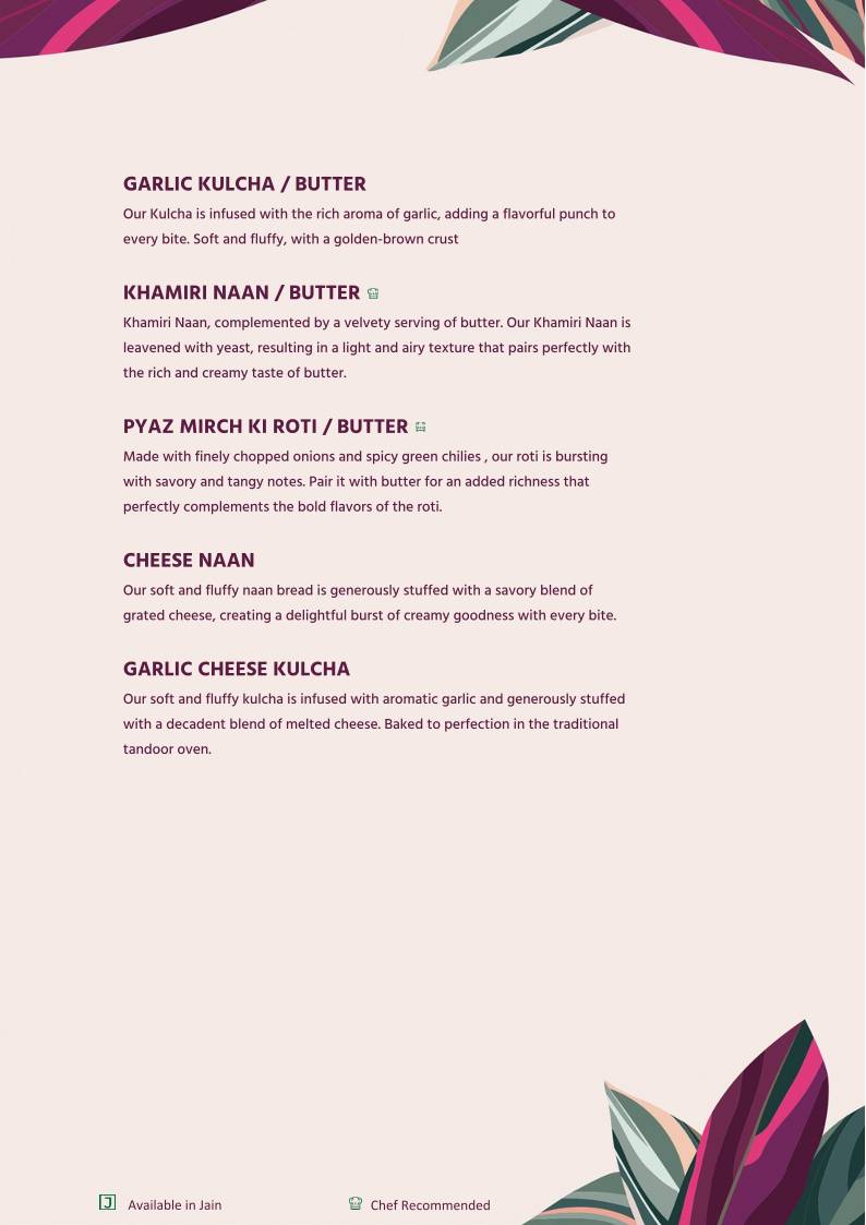 Earth Houz - Pure Vegetarian menu