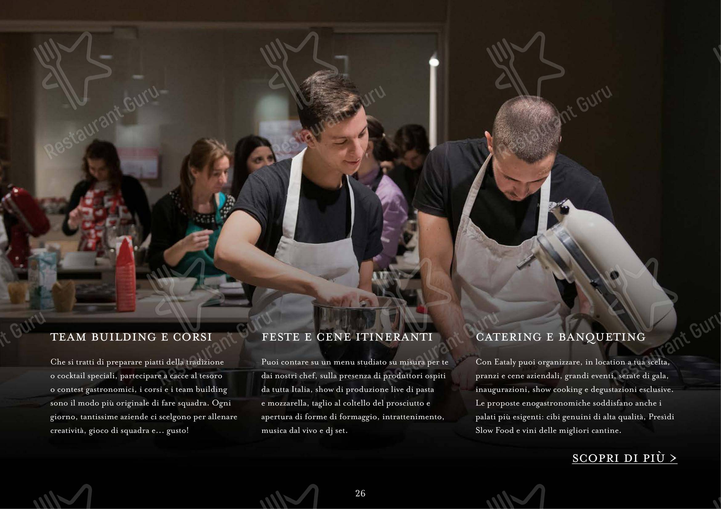 Menu di Eataly Torino Lingotto - Menu bar