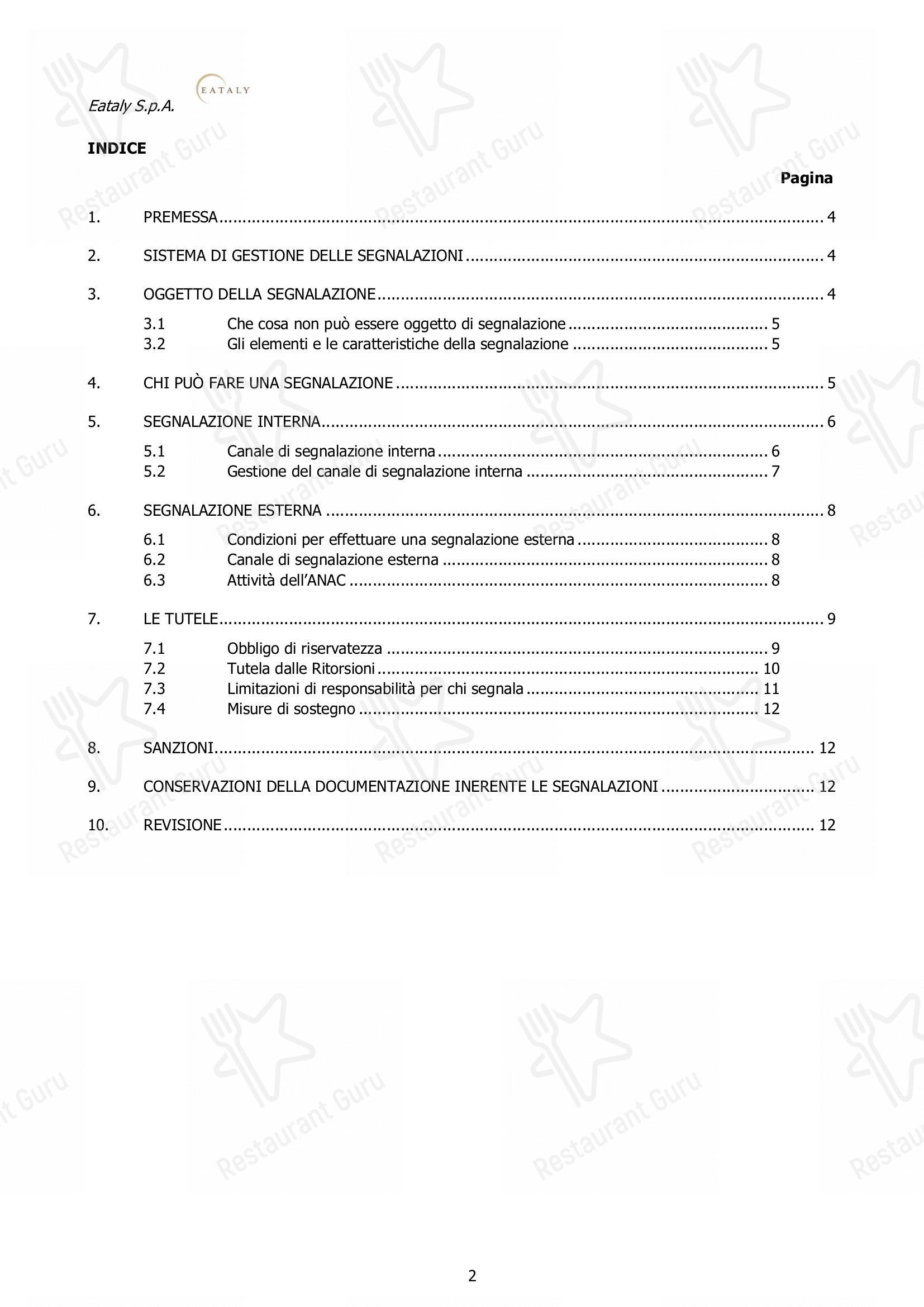 Коктейльная карта per Eataly Torino Lingotto in Torino