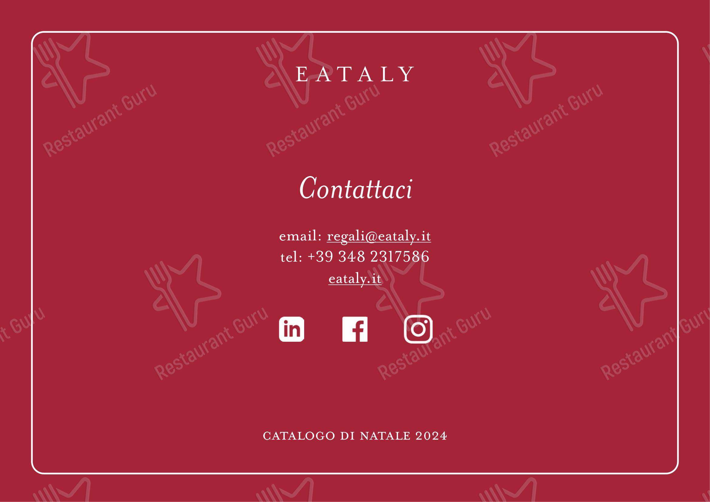 Menu bar per Eataly Torino Lingotto in Torino