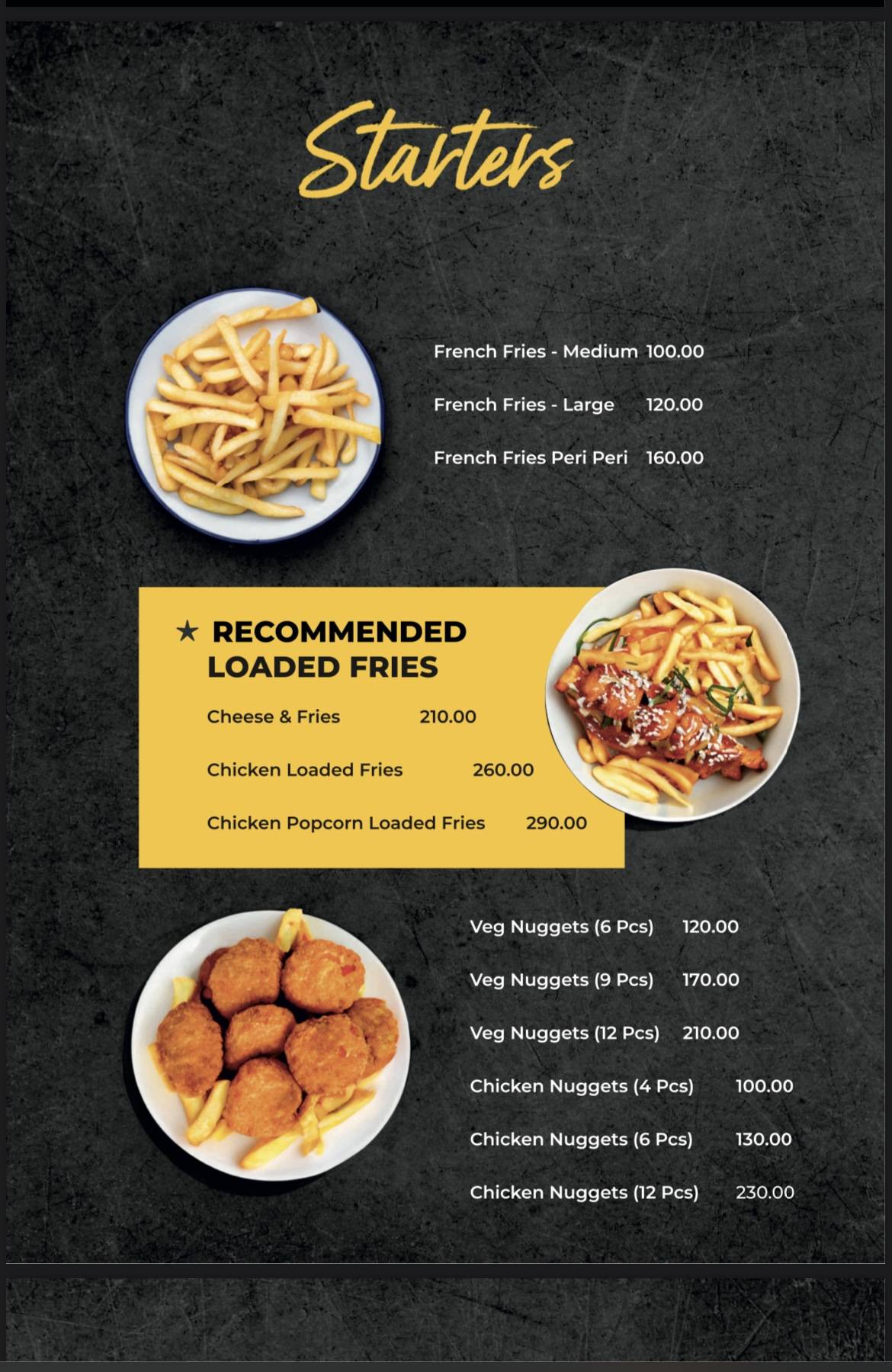 Caz Cafe menu