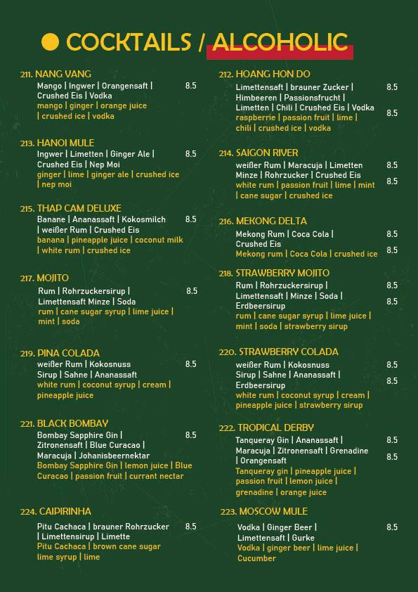 Menu de Eden