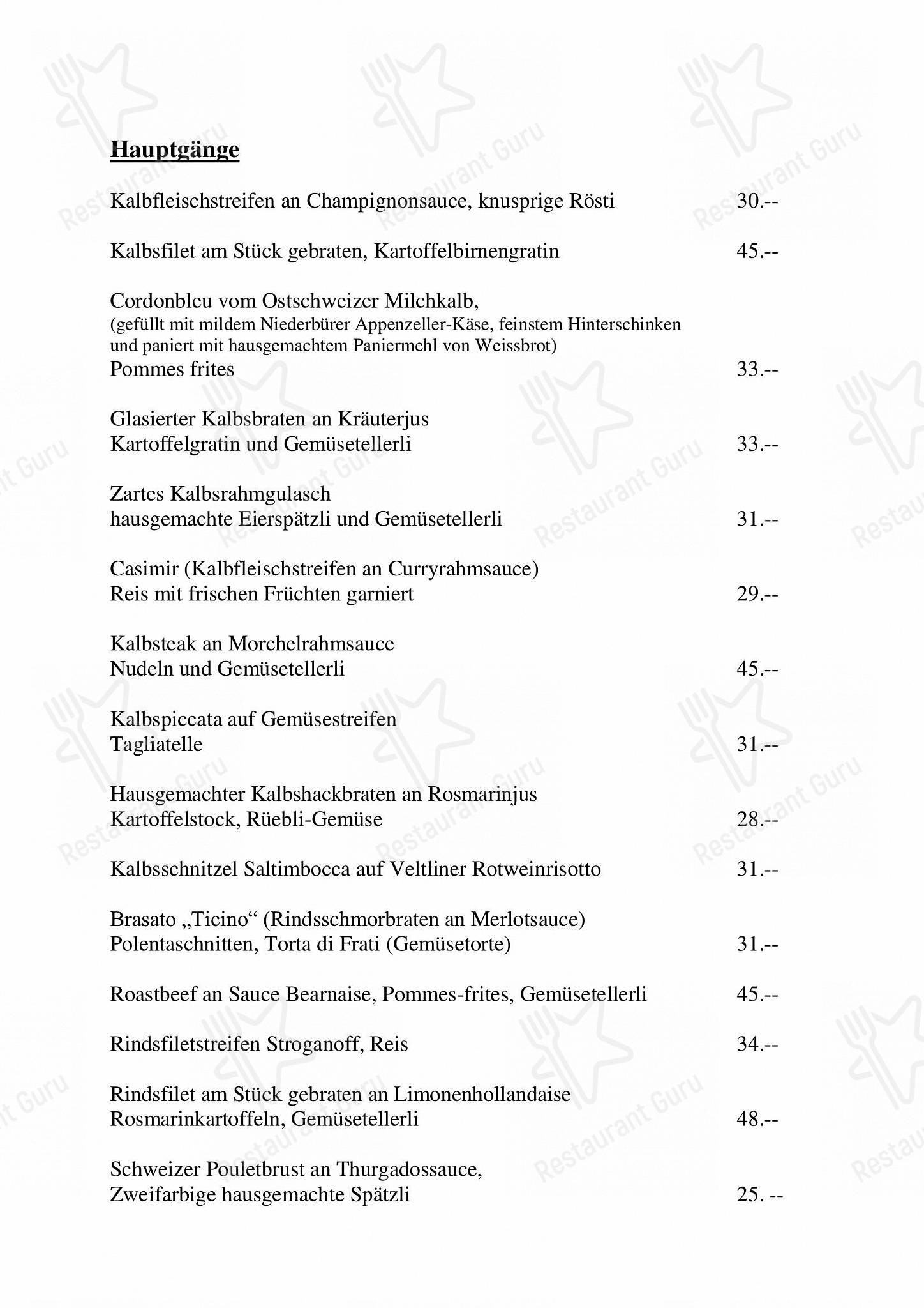 Menu di Restaurant Egli - Boronia Catering Menu Pack