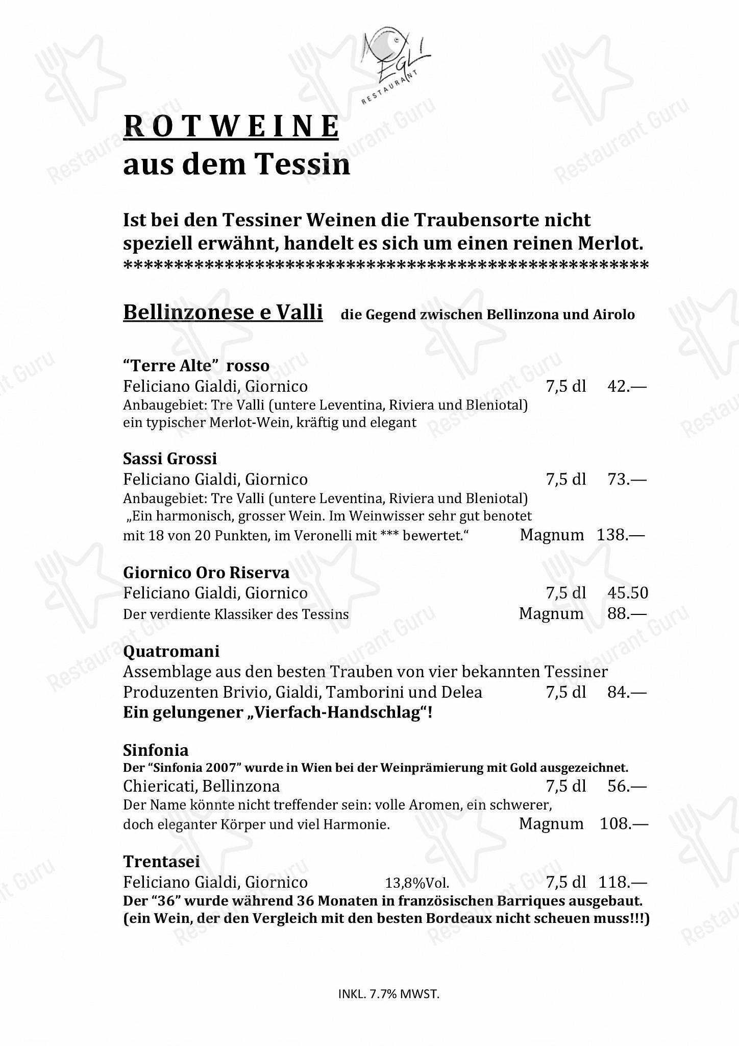 Boronia Catering Menu Pack per Restaurant Egli in Gossau