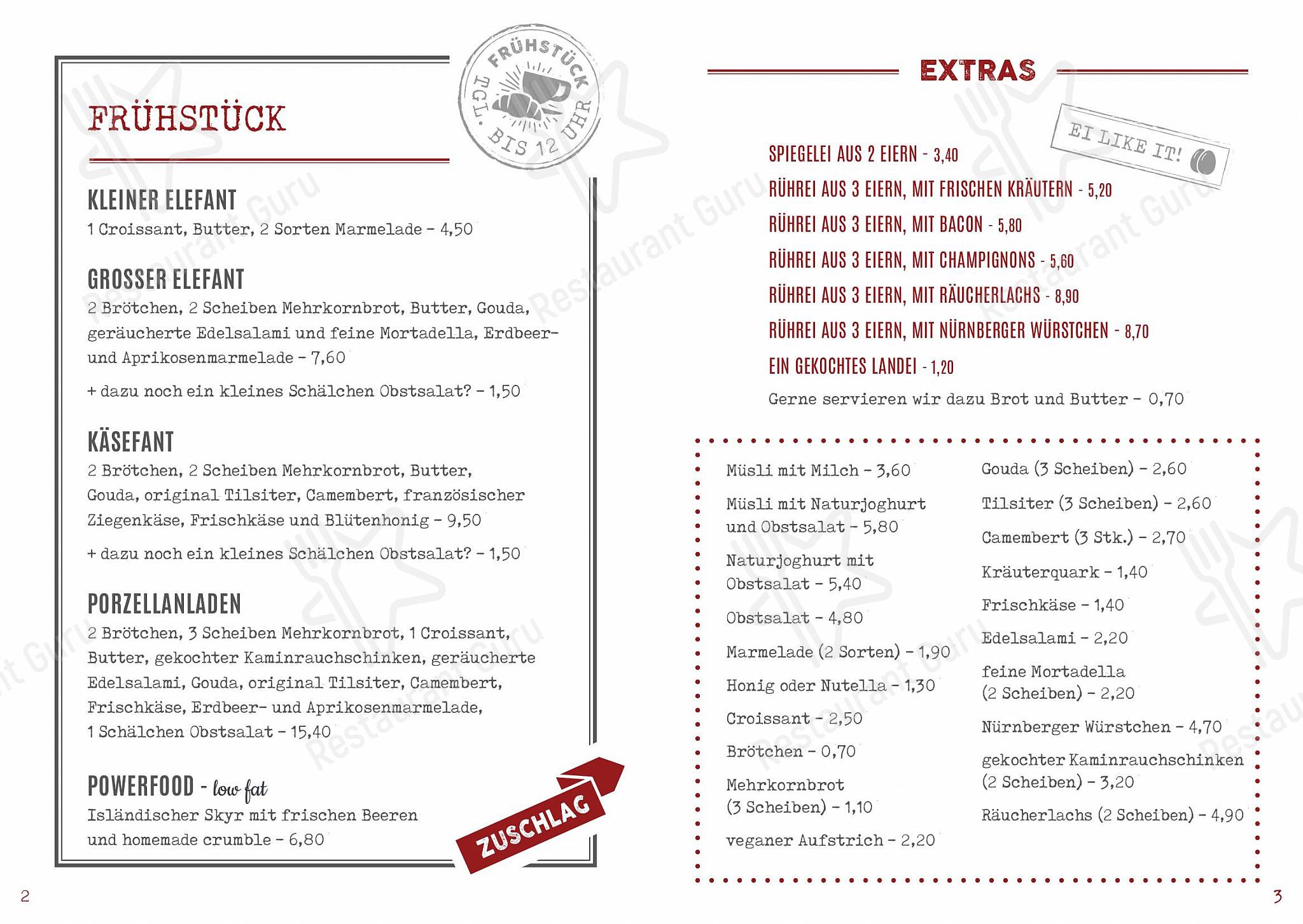 Lunch Menu pour Elefant Bonn restaurant