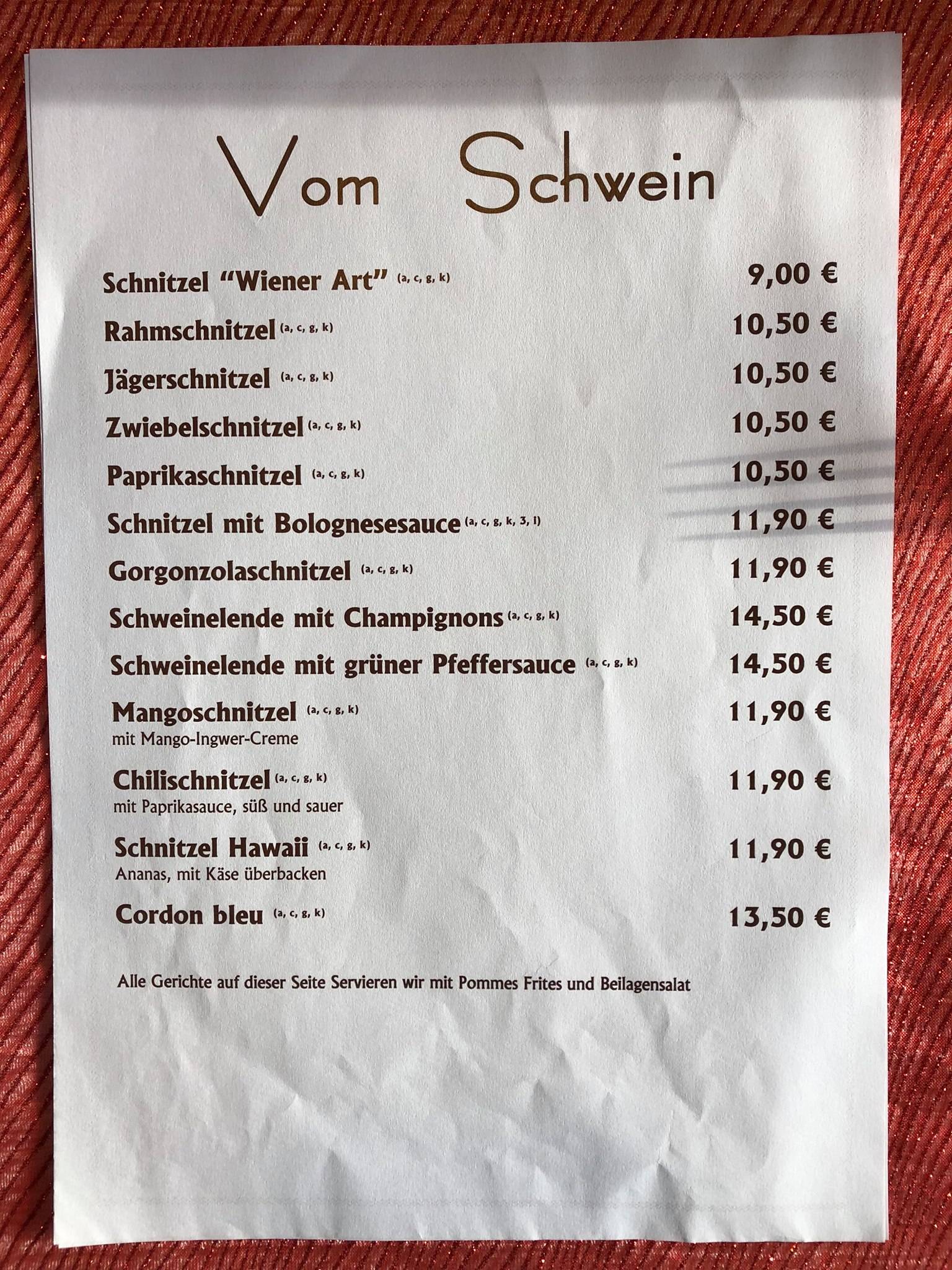 Menu de Eller Gaststätte / Gasthaus Eller