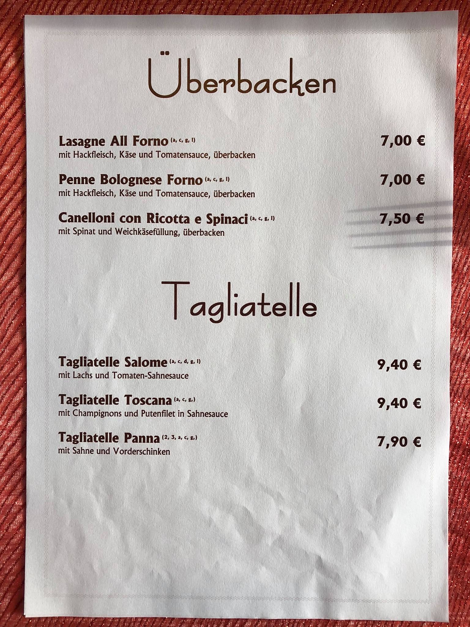 Menu de Eller Gaststätte / Gasthaus Eller