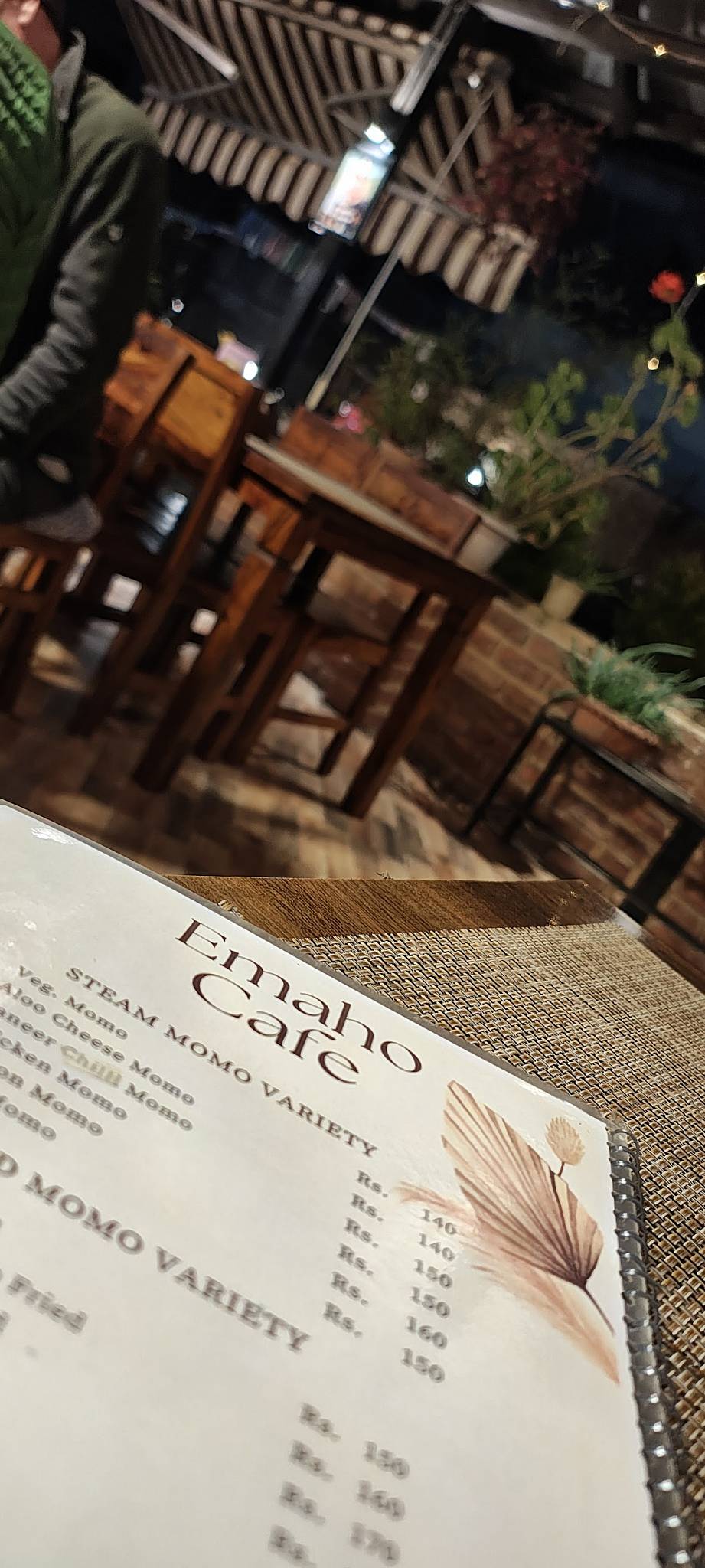 Emaho Cafe menu