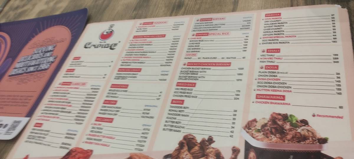 Empire Restaurant - JP Nagar menu