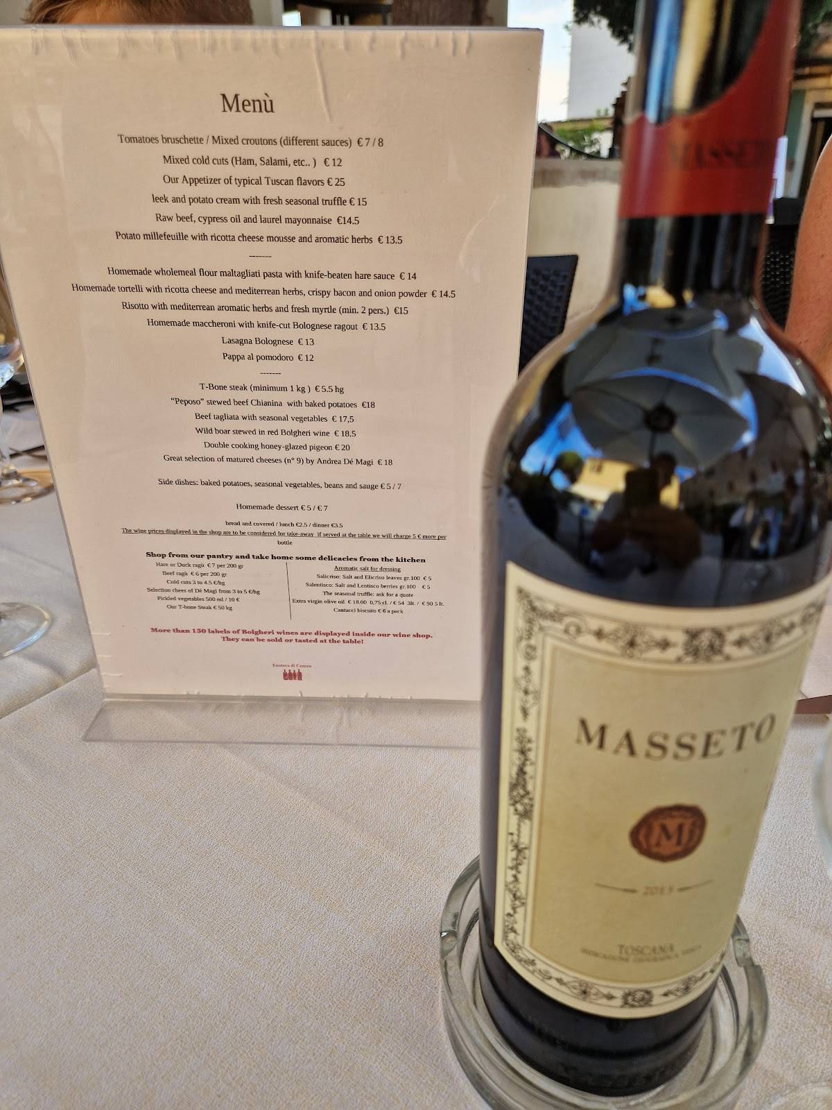 Menu di Enoteca di Centro Di Innocenti Michele 