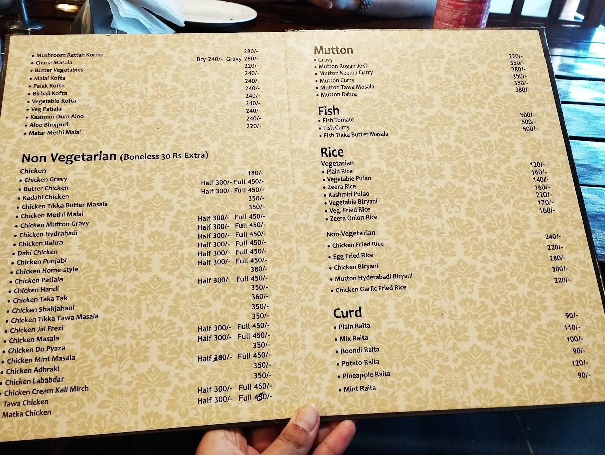 Epicure menu