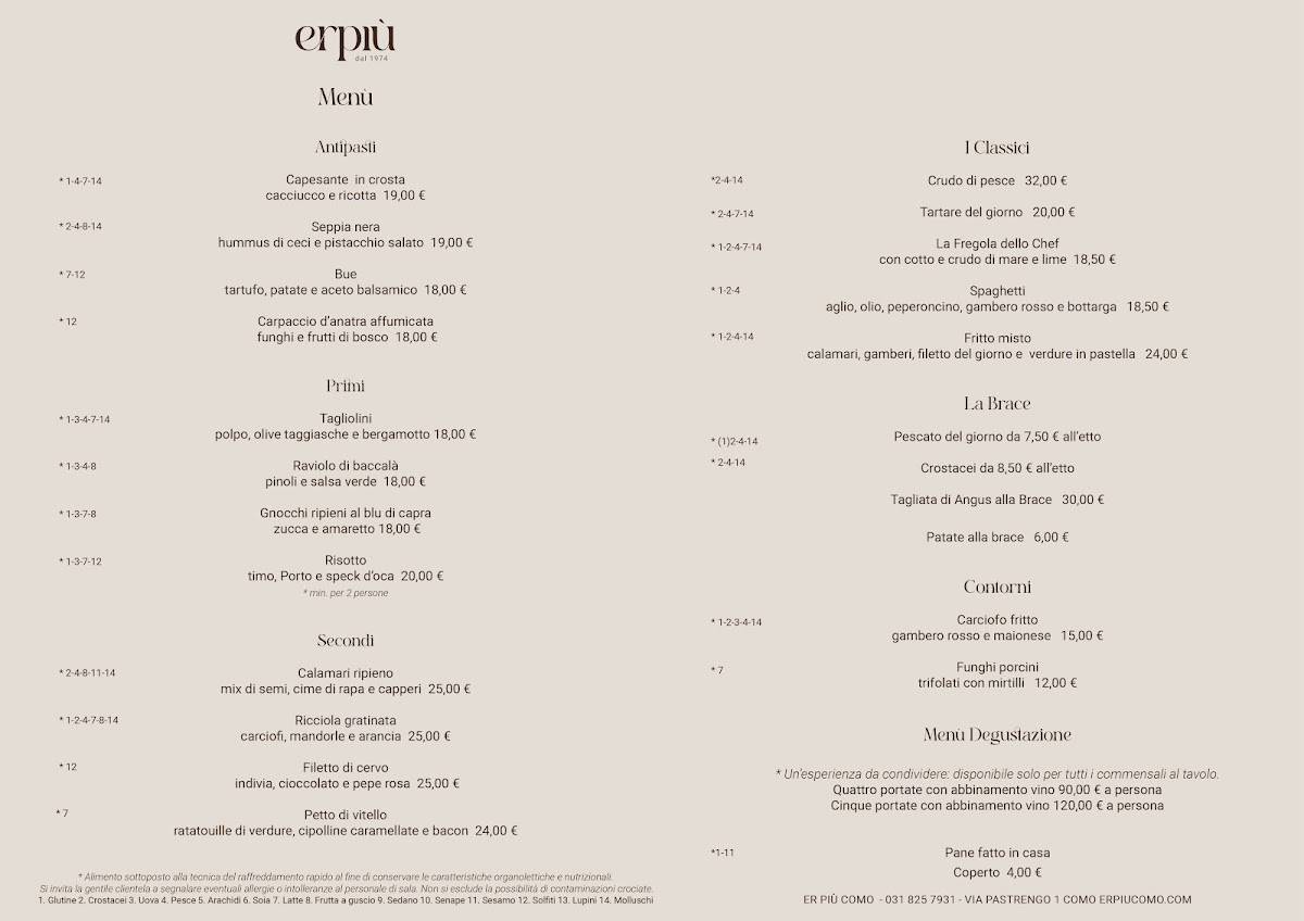 Menu di Er Piu 