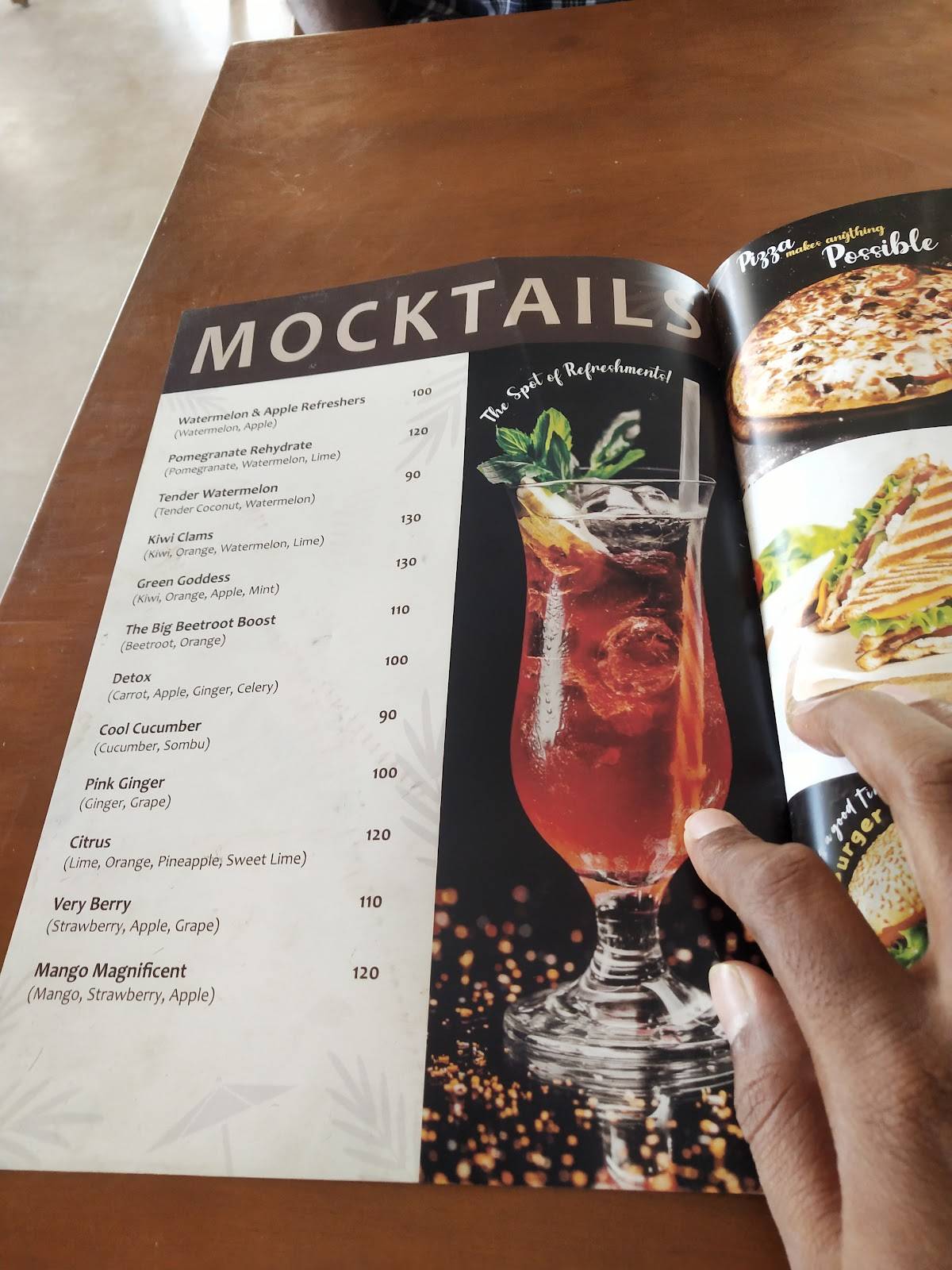 Sri Thindal Cafe menu