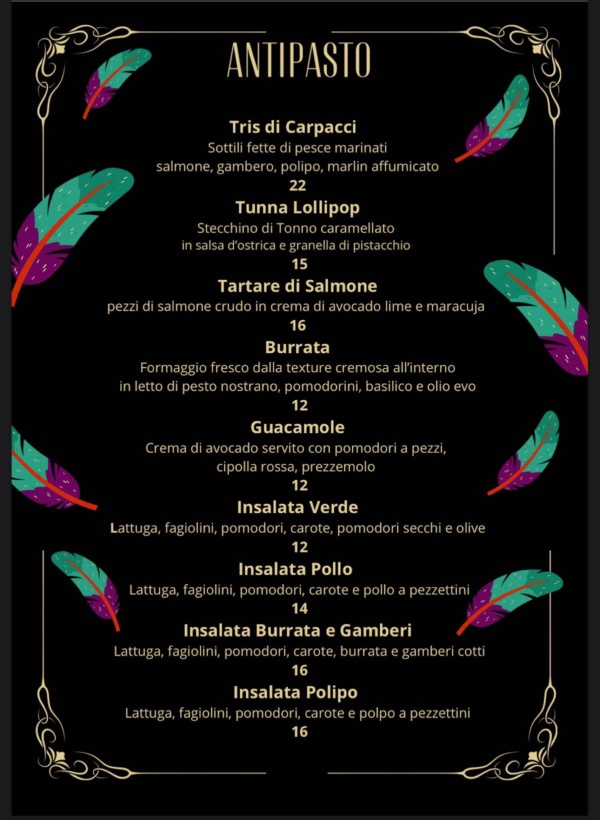 Menu di Esoticum 