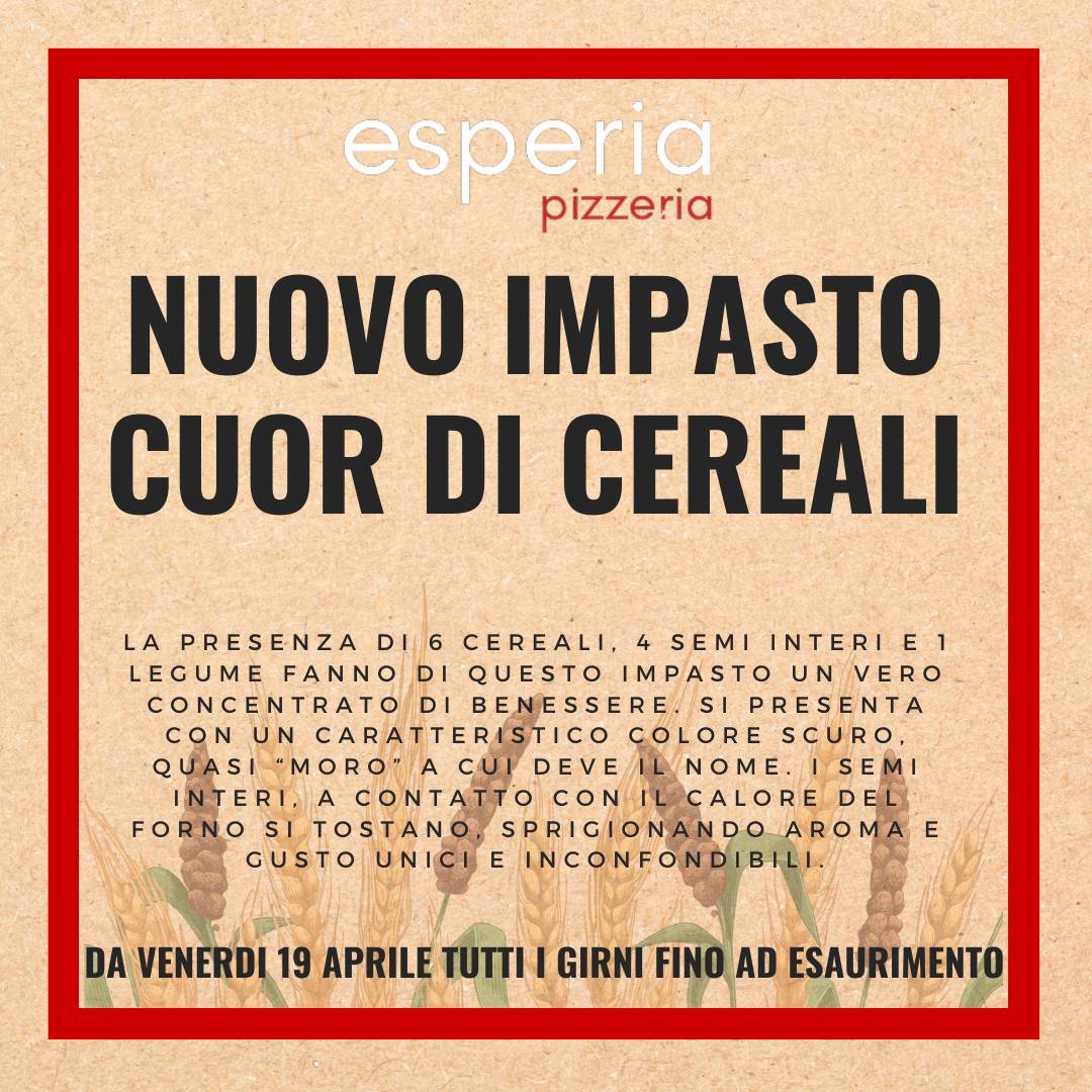 Menu di Esperia Pizzeria - Ristorante 