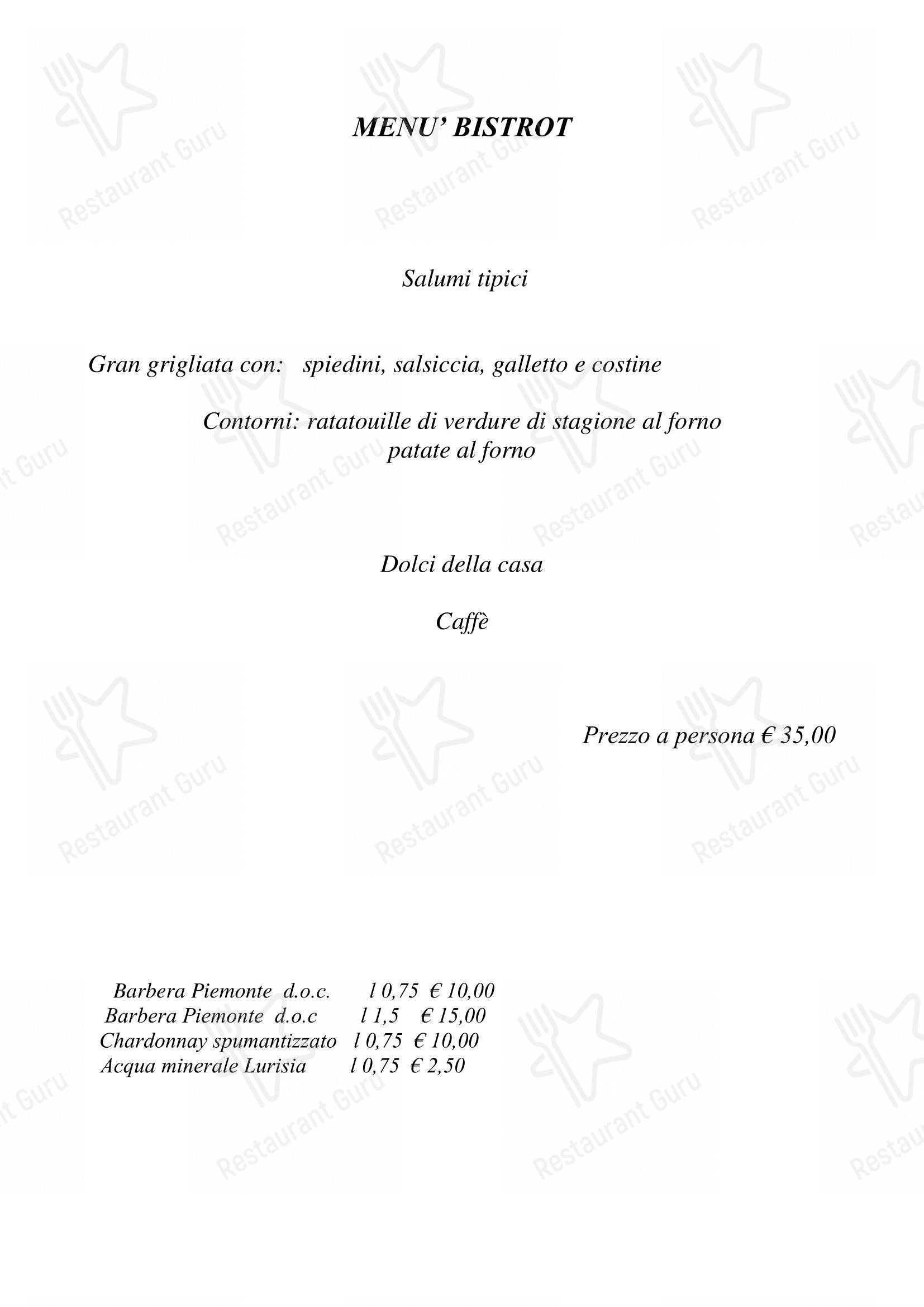 菜单 per Establo in Chieri
