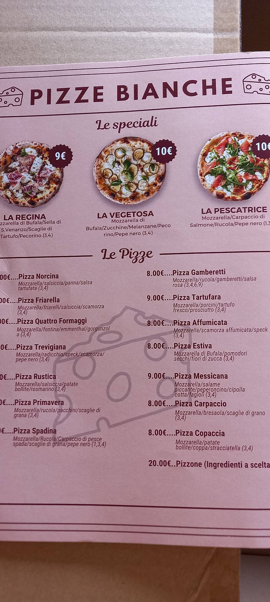 Menu di Exfor Pizzeria e Friggitoria 