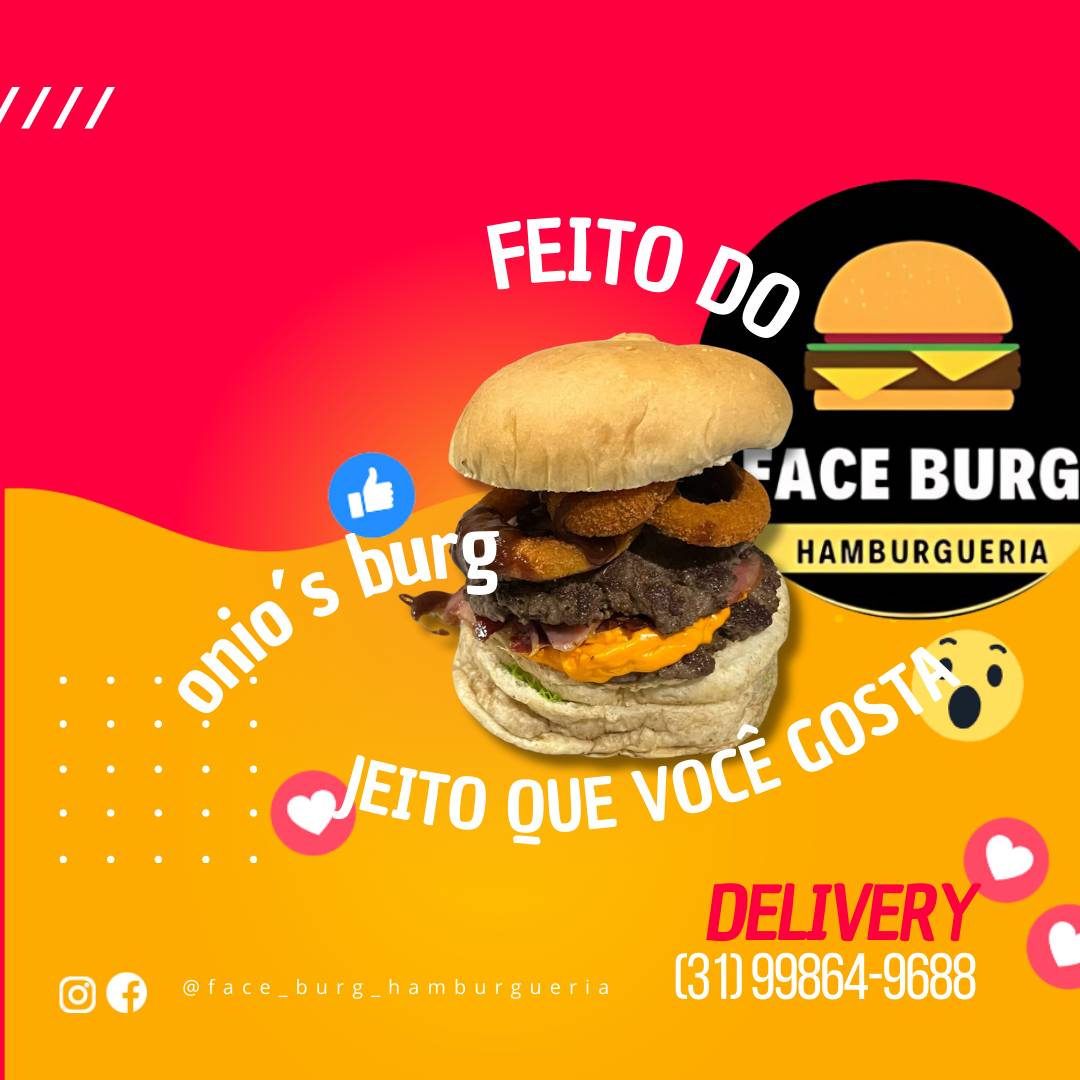 Face Burg Hamburgueria Pedro Leopoldo cardápio