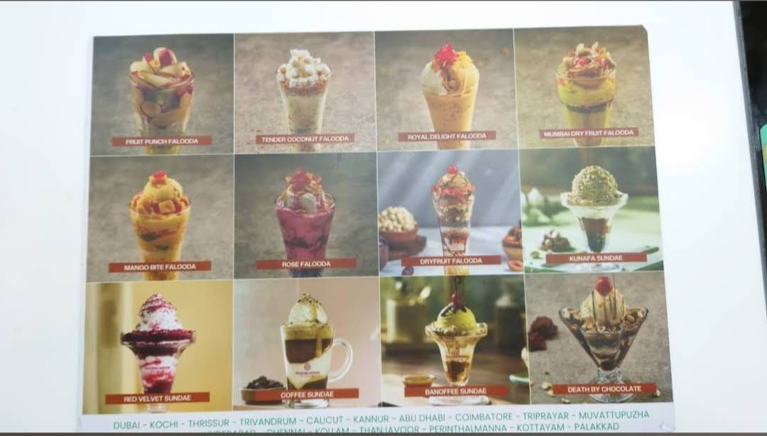 Falooda Nation Calicut menu