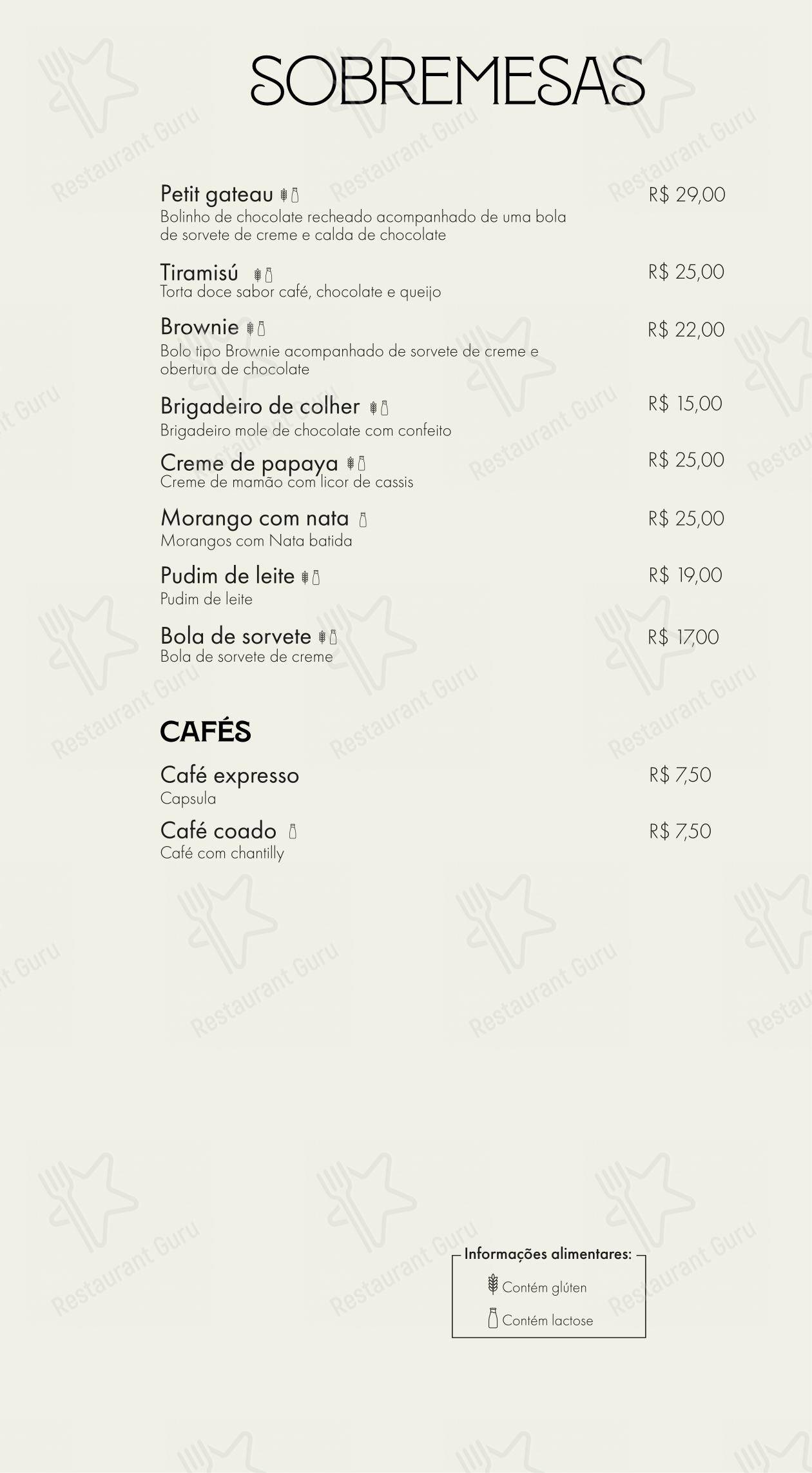 Коктейльная карта para Família Madalosso em Curitiba