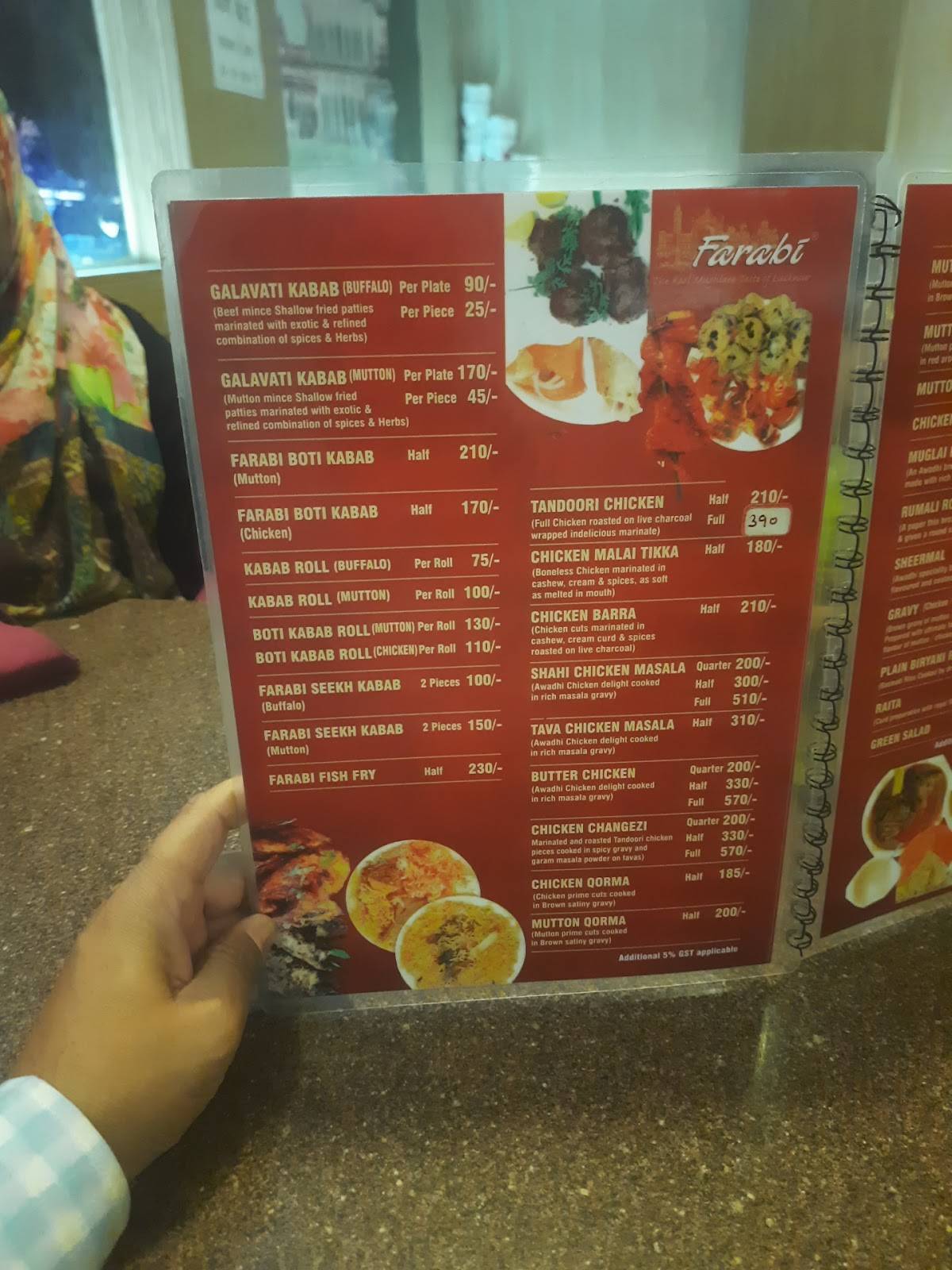Farabi eating point menu