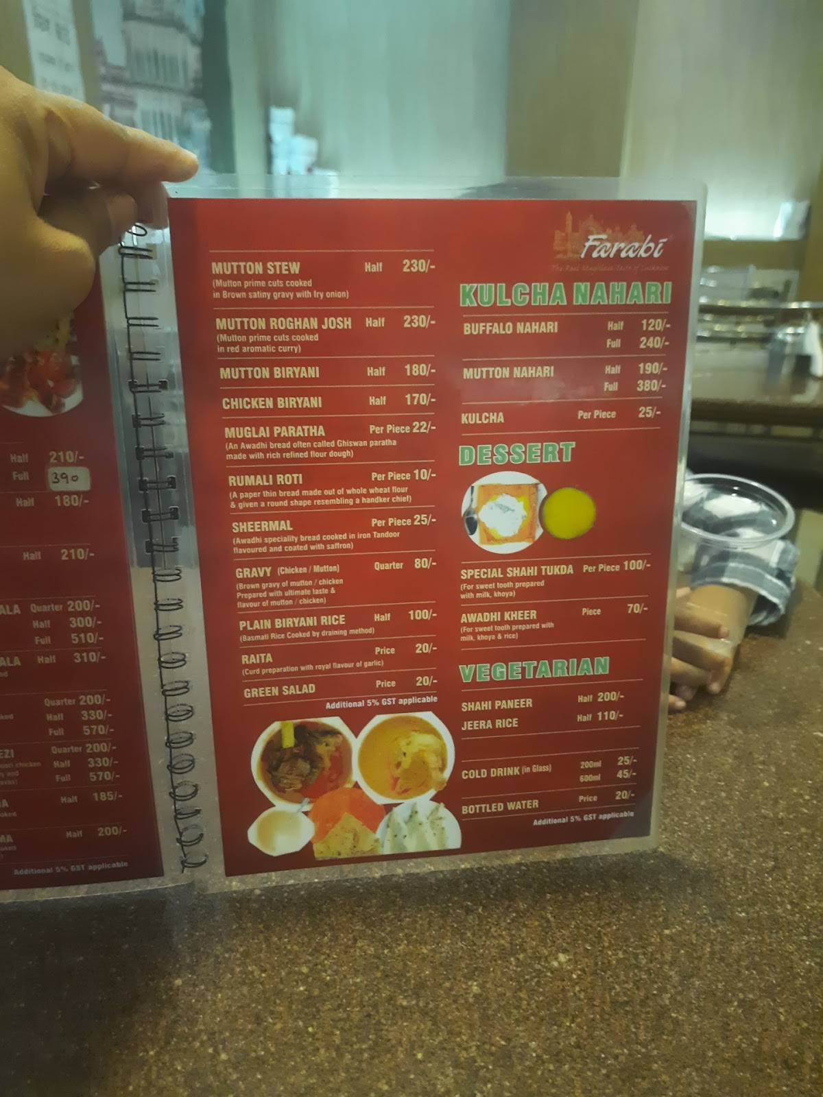 Farabi eating point menu