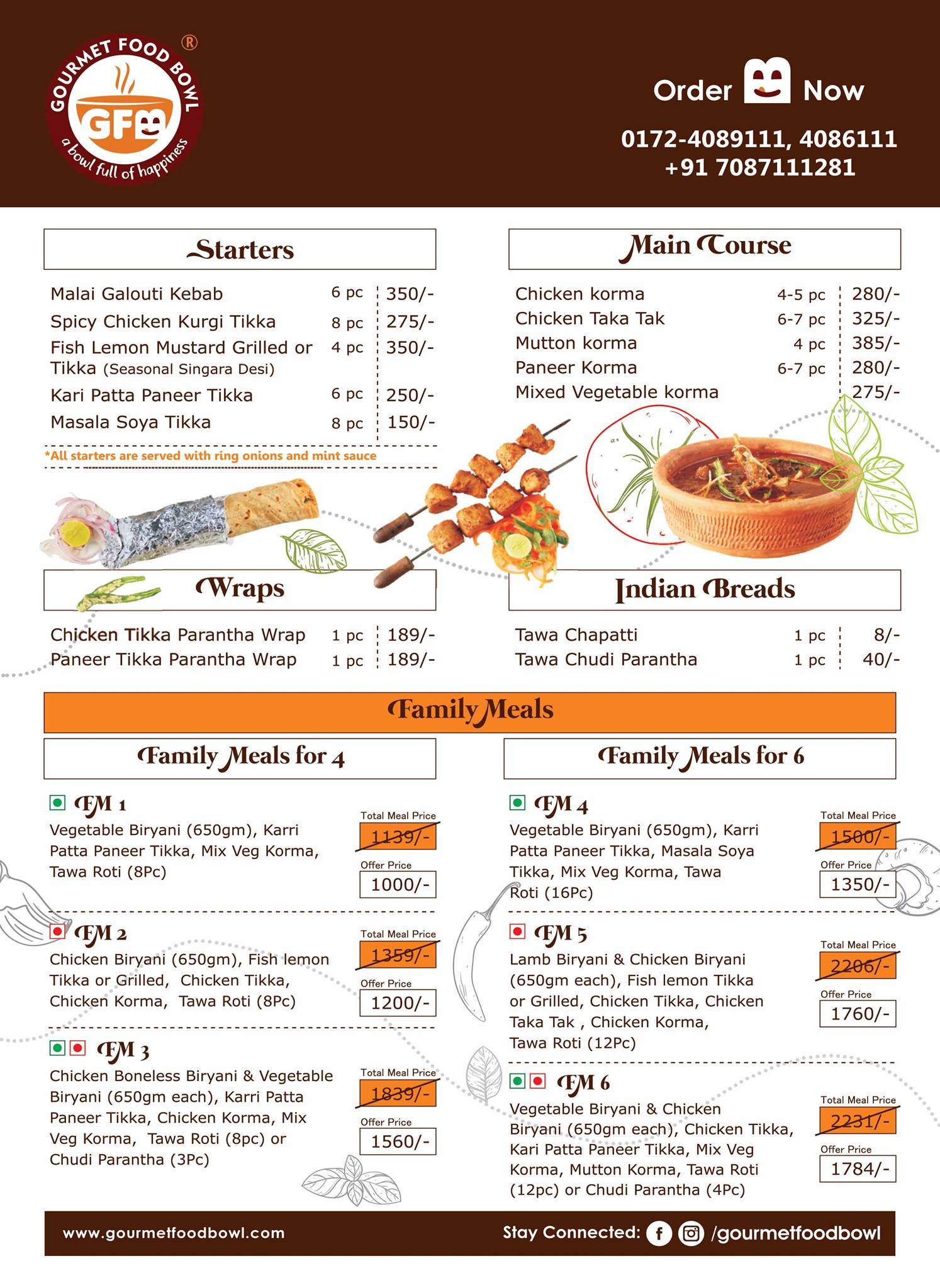 Gourmet Food Bowl menu