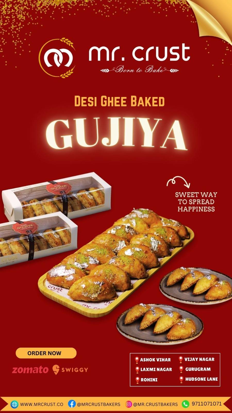 Mr. Crust Bakers menu