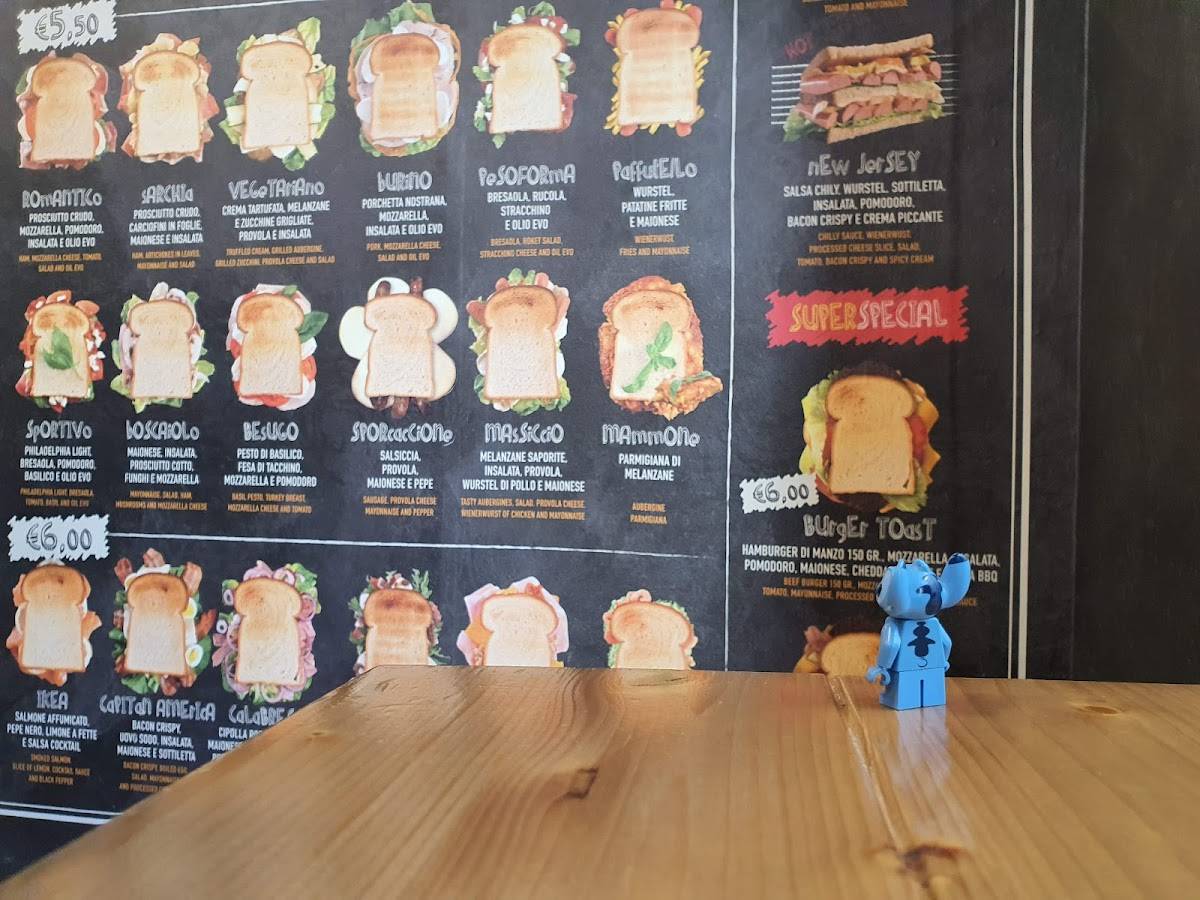 Menu di Toastamore 