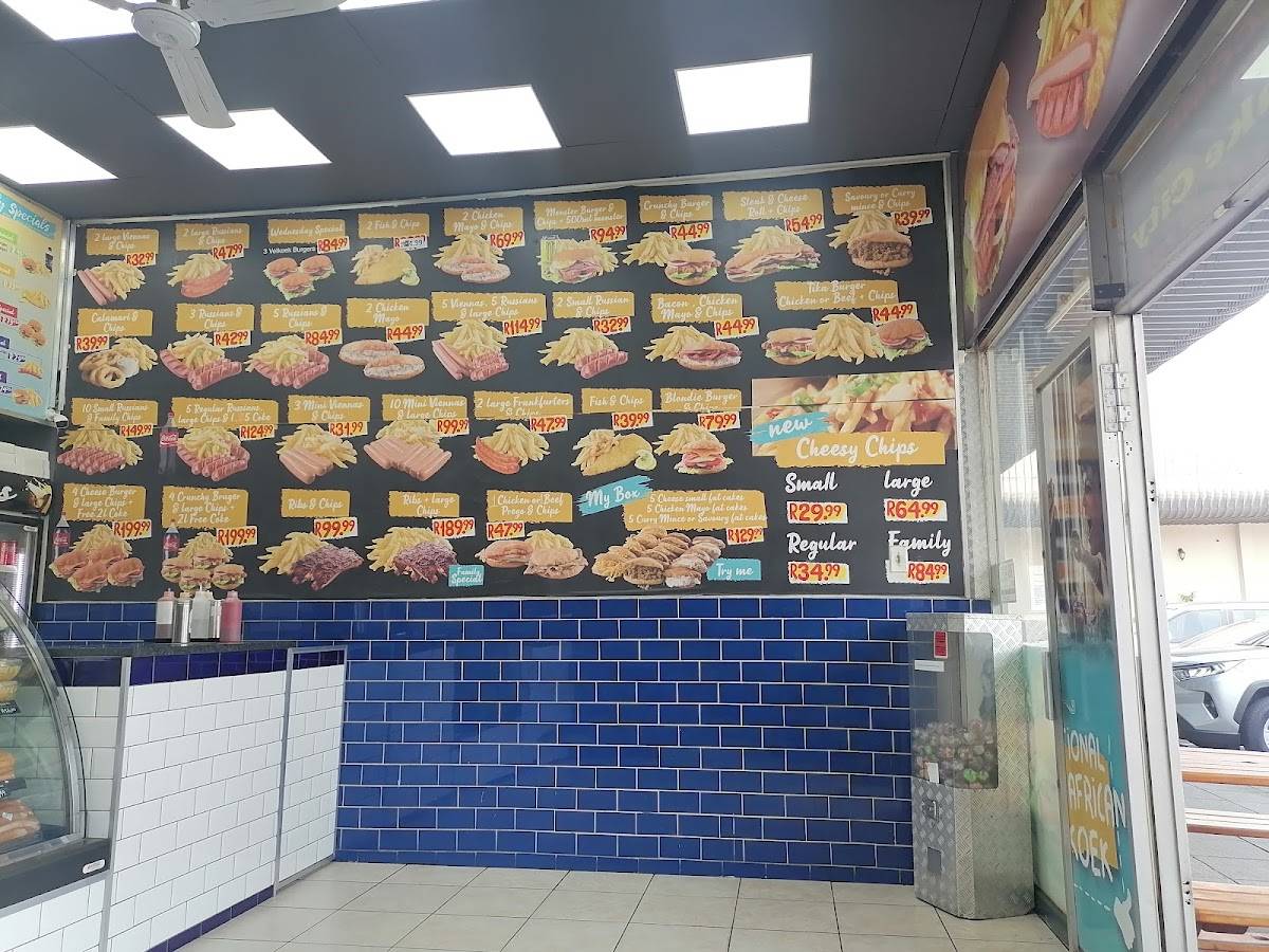 Menu at Fat Cake City restaurant, South Africa, Fitzsimons St