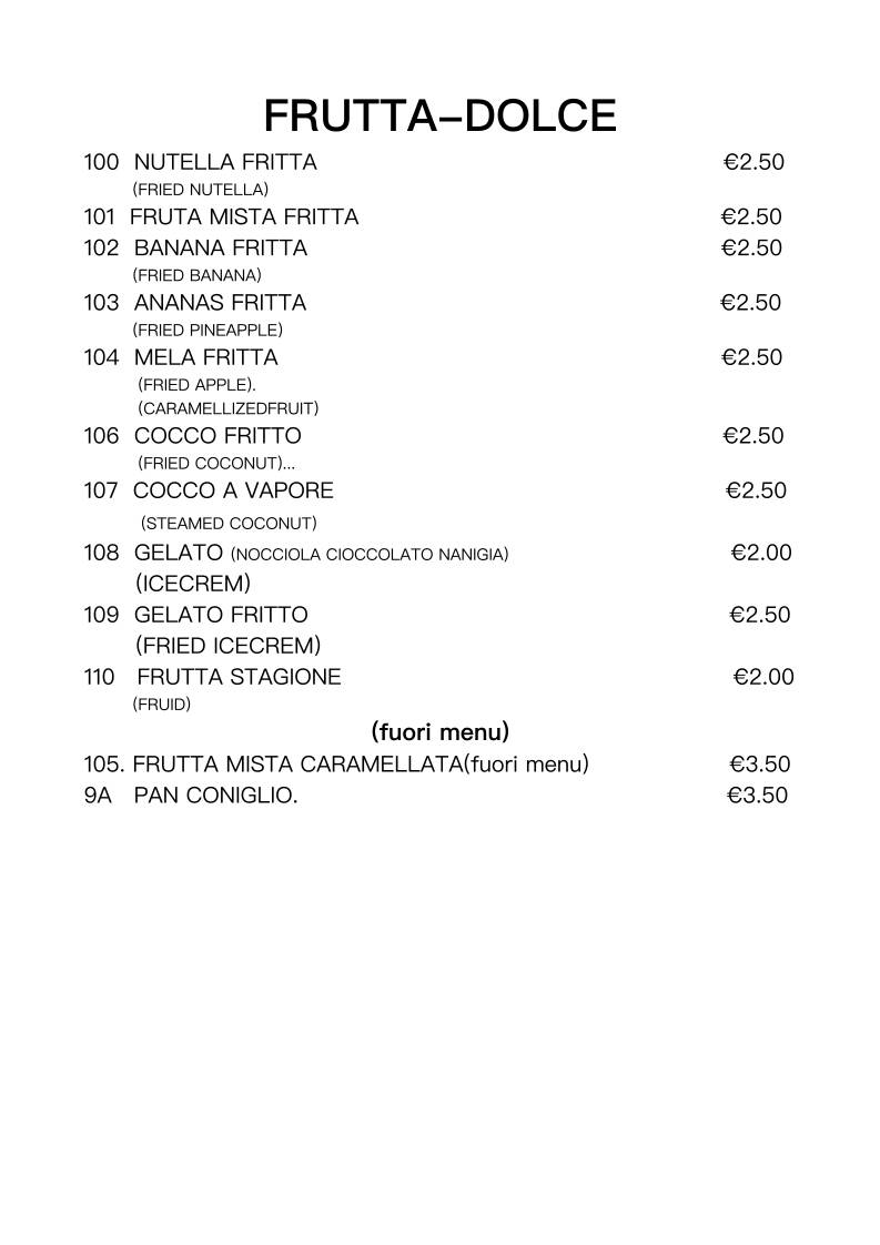 Menu di Felice (Ristorante Cinese) 
