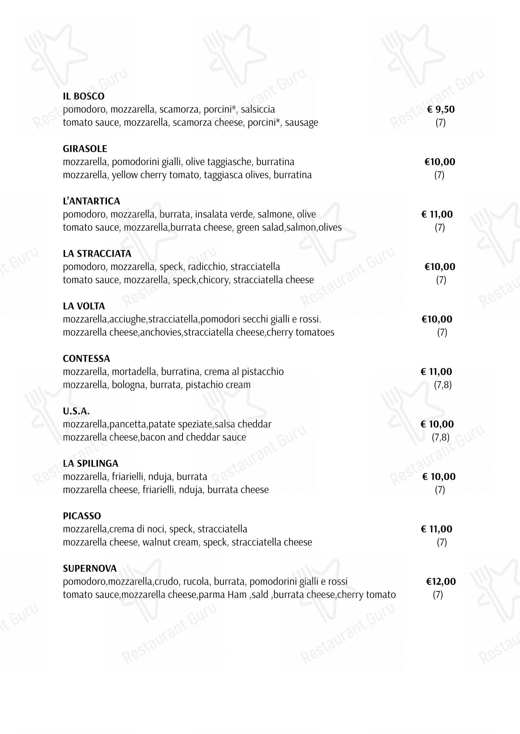 Menu bar per Fermata 24 “Ristorante & Pizzeria” ristorante