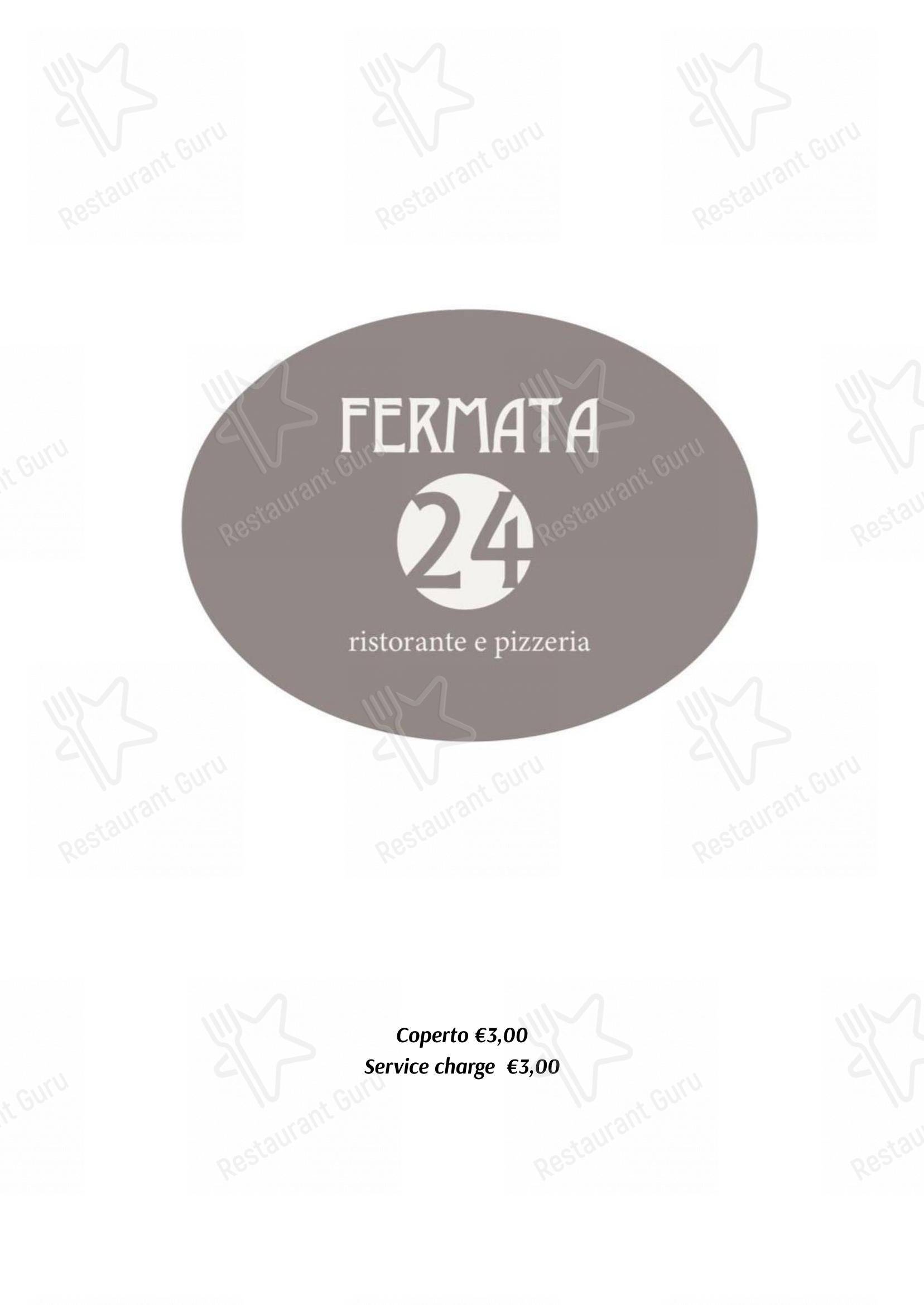 Menu di Fermata 24 “Ristorante & Pizzeria” - Menu
