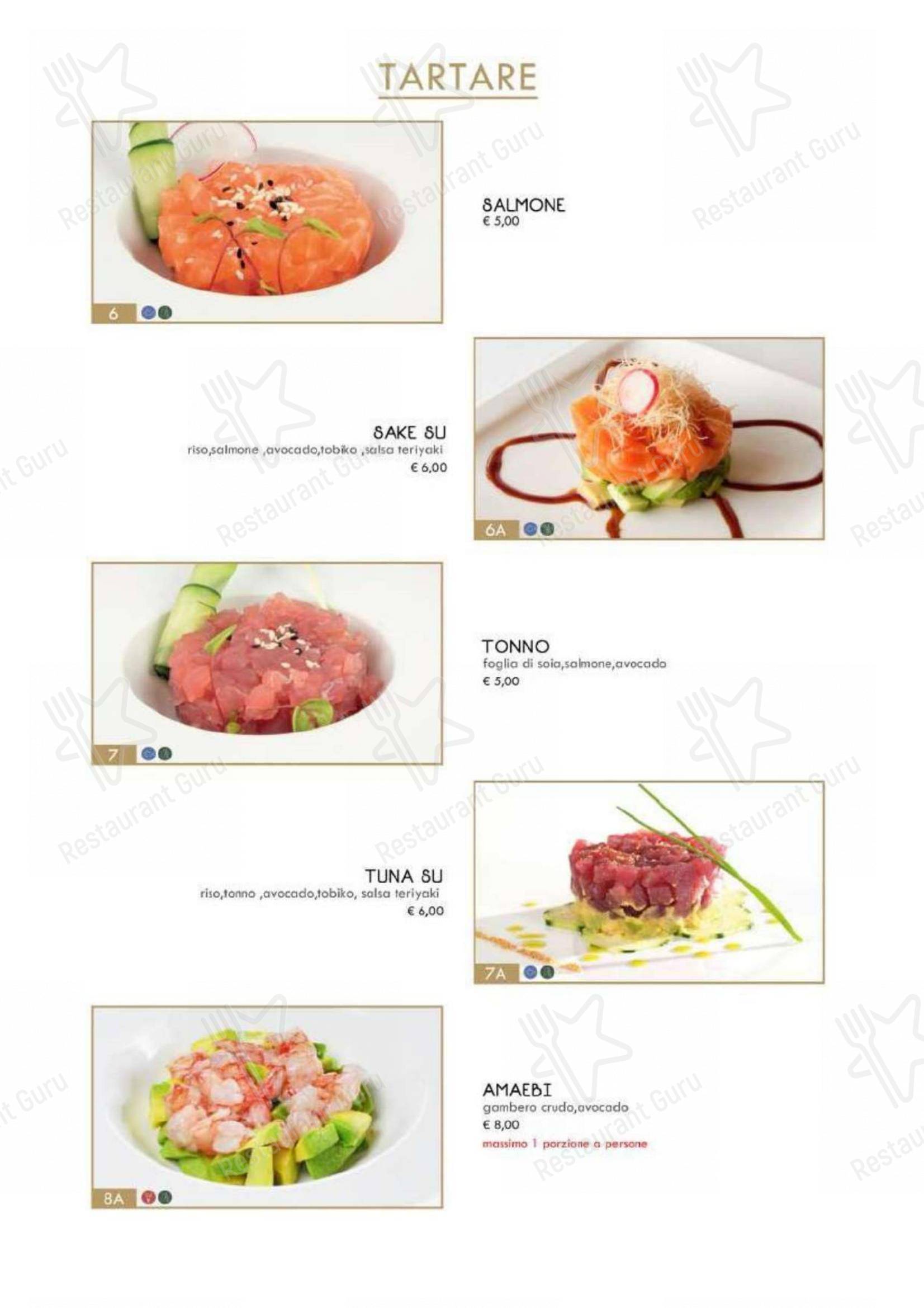 菜单 per Hanami Asian Fusion in Ferrara