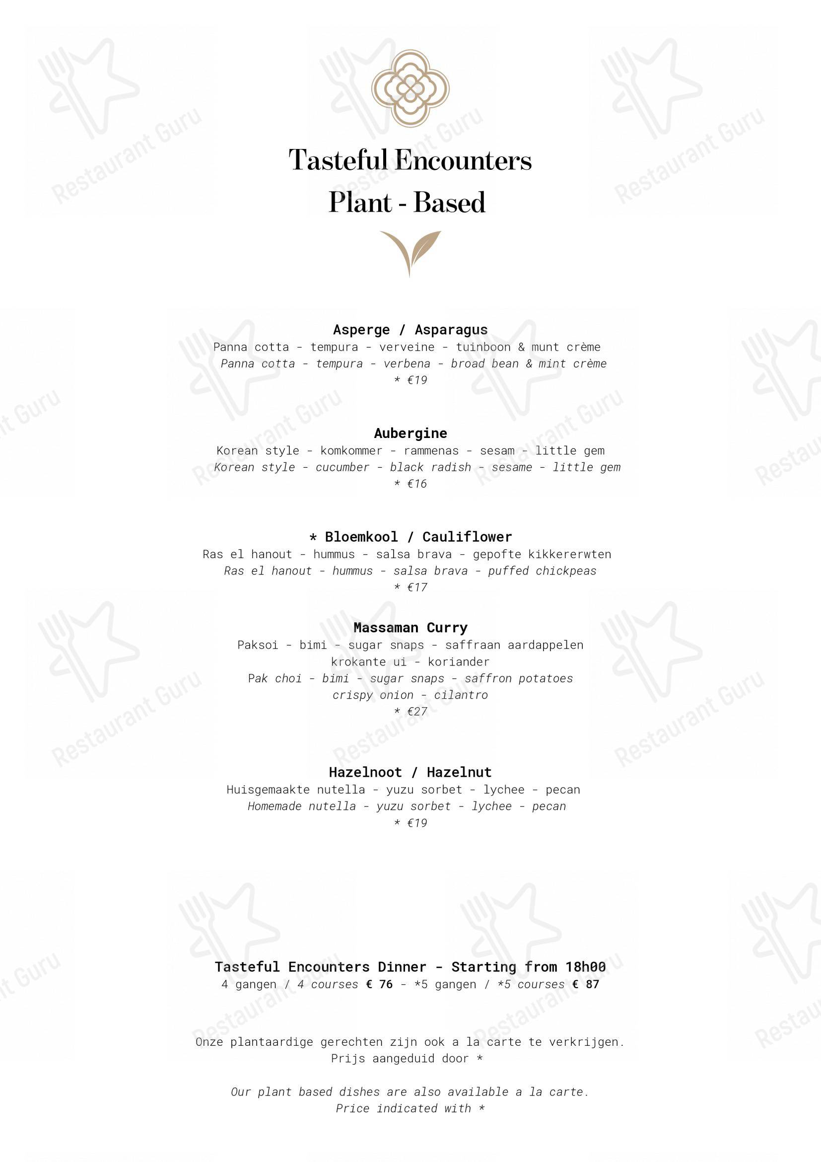 Menu pour Fiera dans Anvers