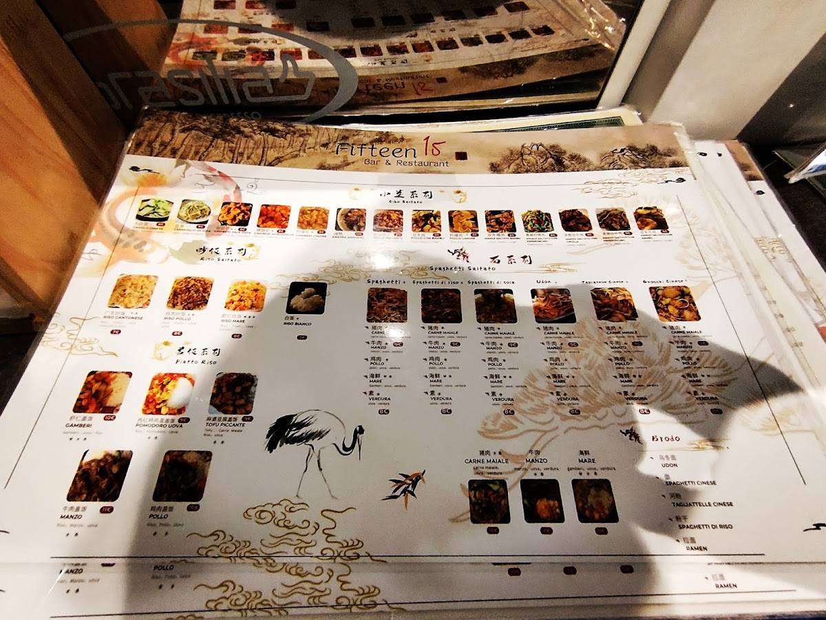Menu di Fifteen Bar N°15 