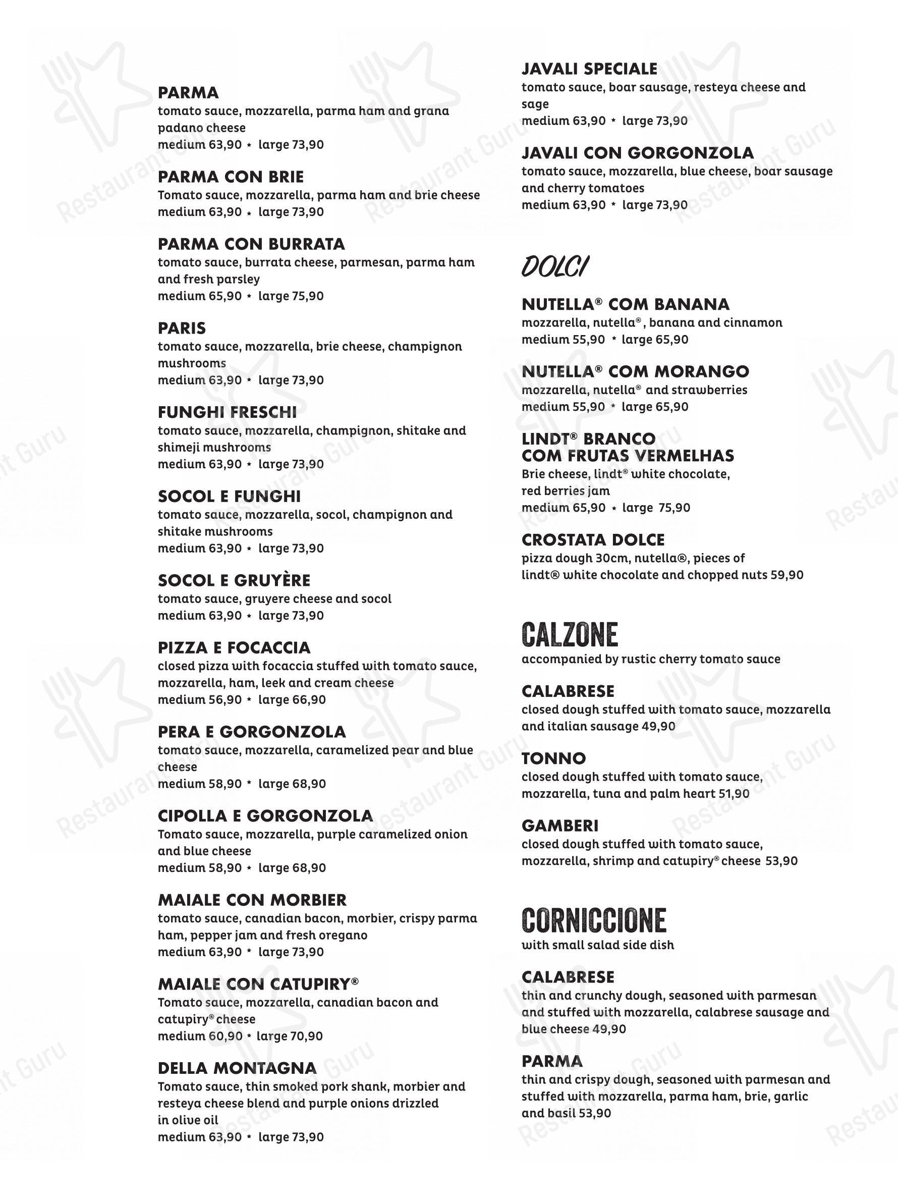 Основное меню para Figata Pizza & Pasta - Shopping Vitória restaurante