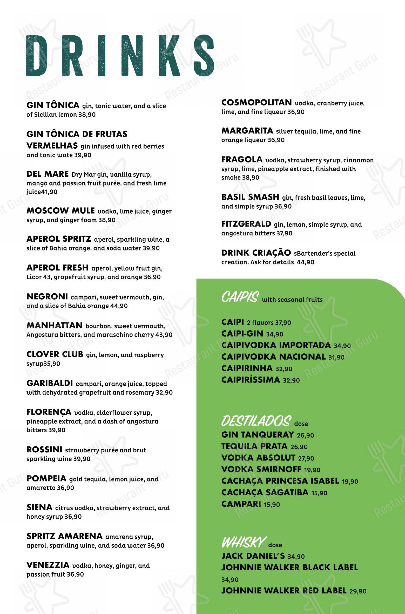 Figata Pizza & Pasta - Shopping Vitória em Vitoria - Menu bar