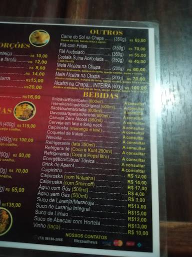 Filezão de Ilhéus cardápio