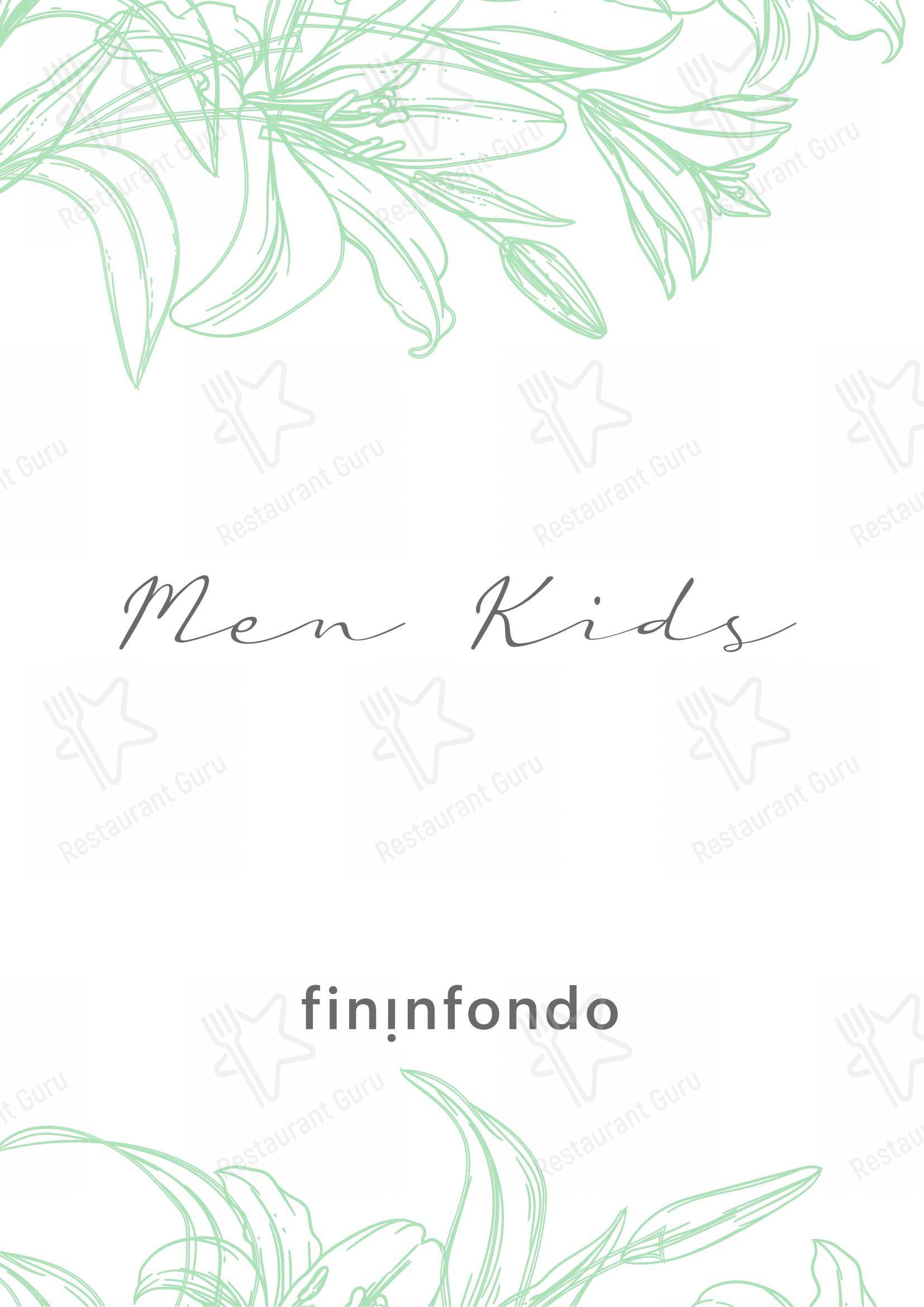 Ночное меню per Fininfondo ristorante