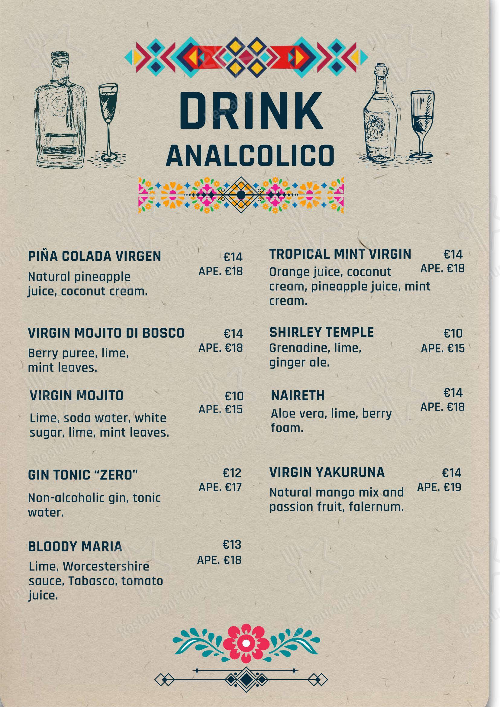 Menu di Fininfondo - 菜单