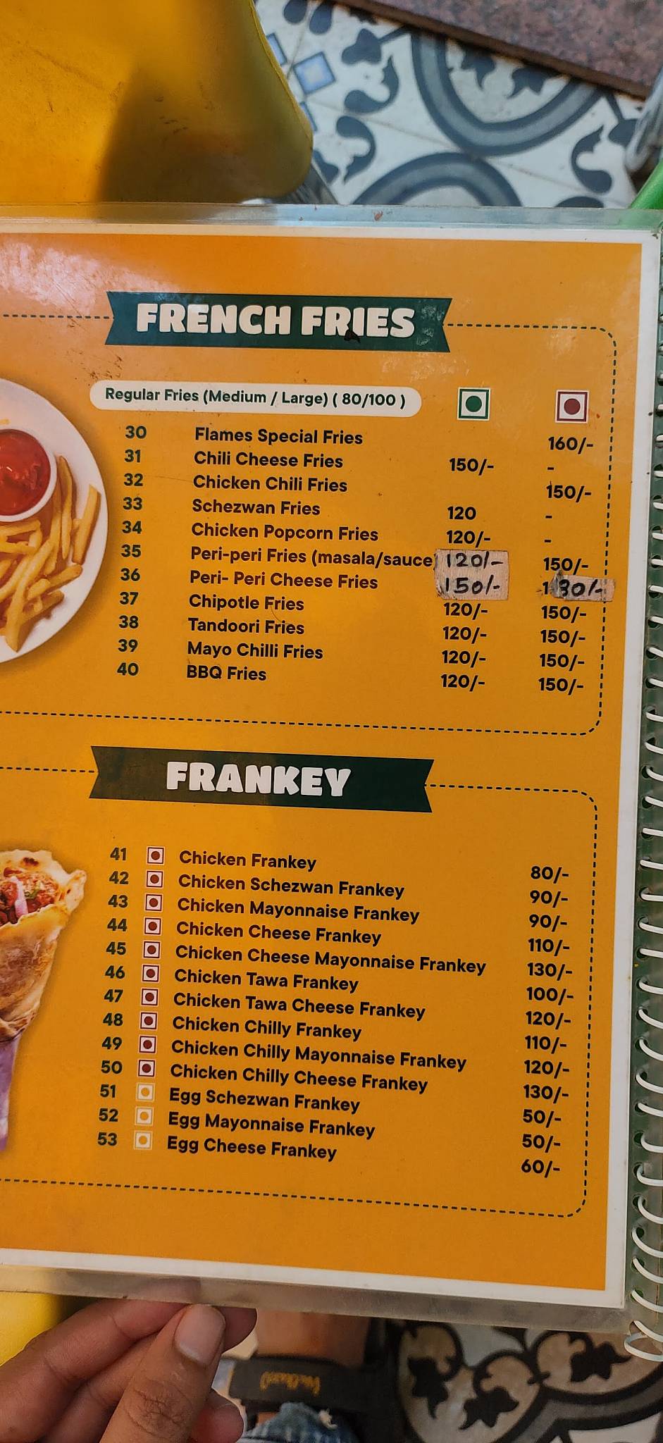 Flambos menu