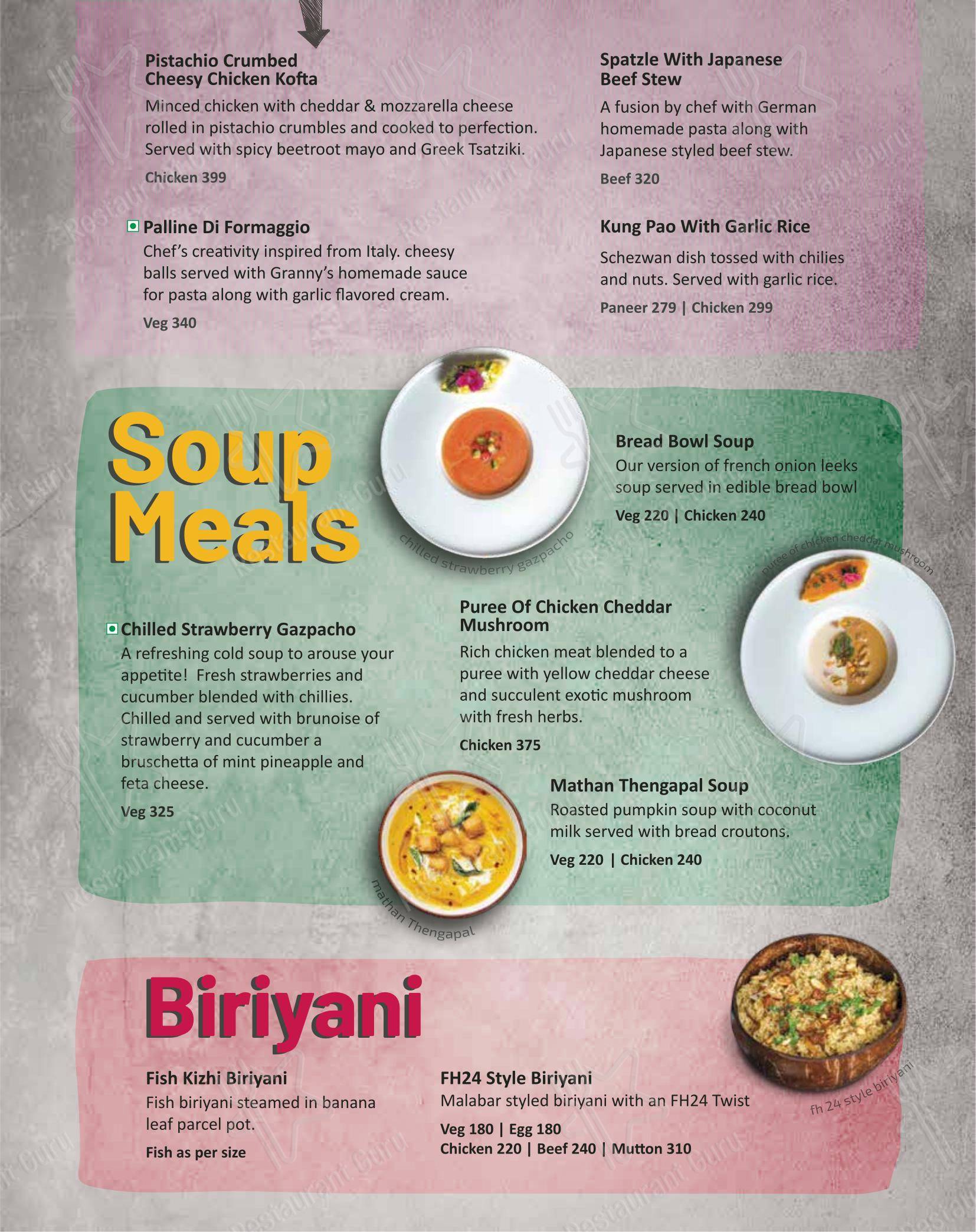 菜单 for Flame house 24 – Spicy Grilled Chicken Best Biryani in Thrissur in Thrissur