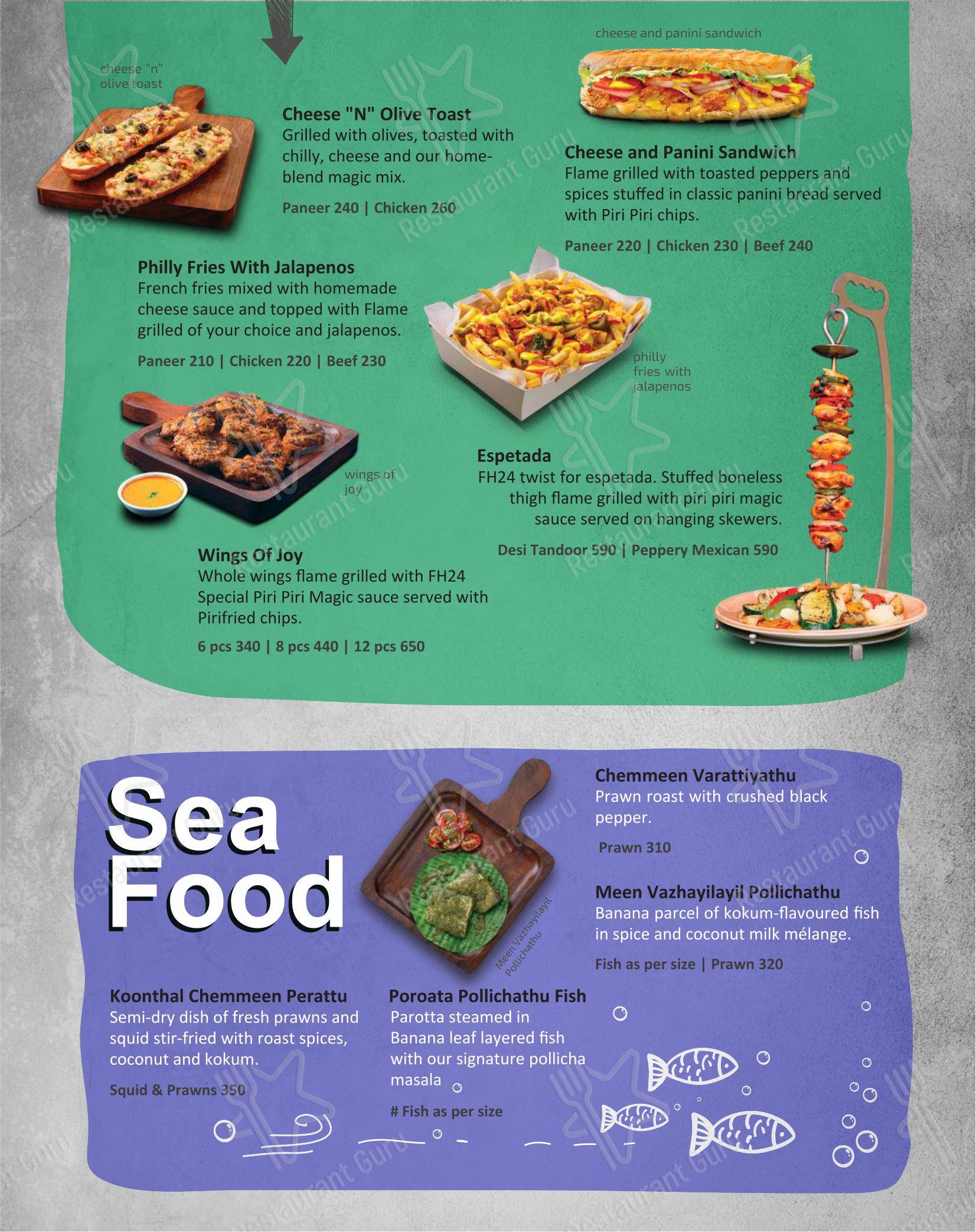 Flame house 24 – Spicy Grilled Chicken Best Biryani in Thrissur - Menu bar