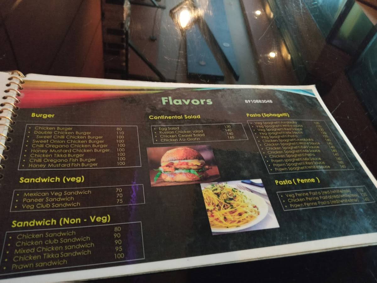 Flavors menu