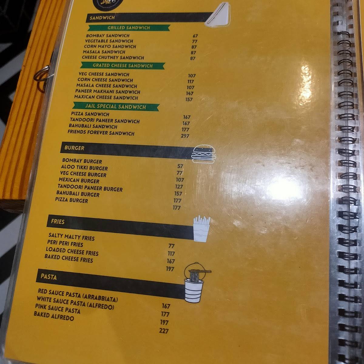 Flavours Of Jail ( Jail Cafe India ) menu
